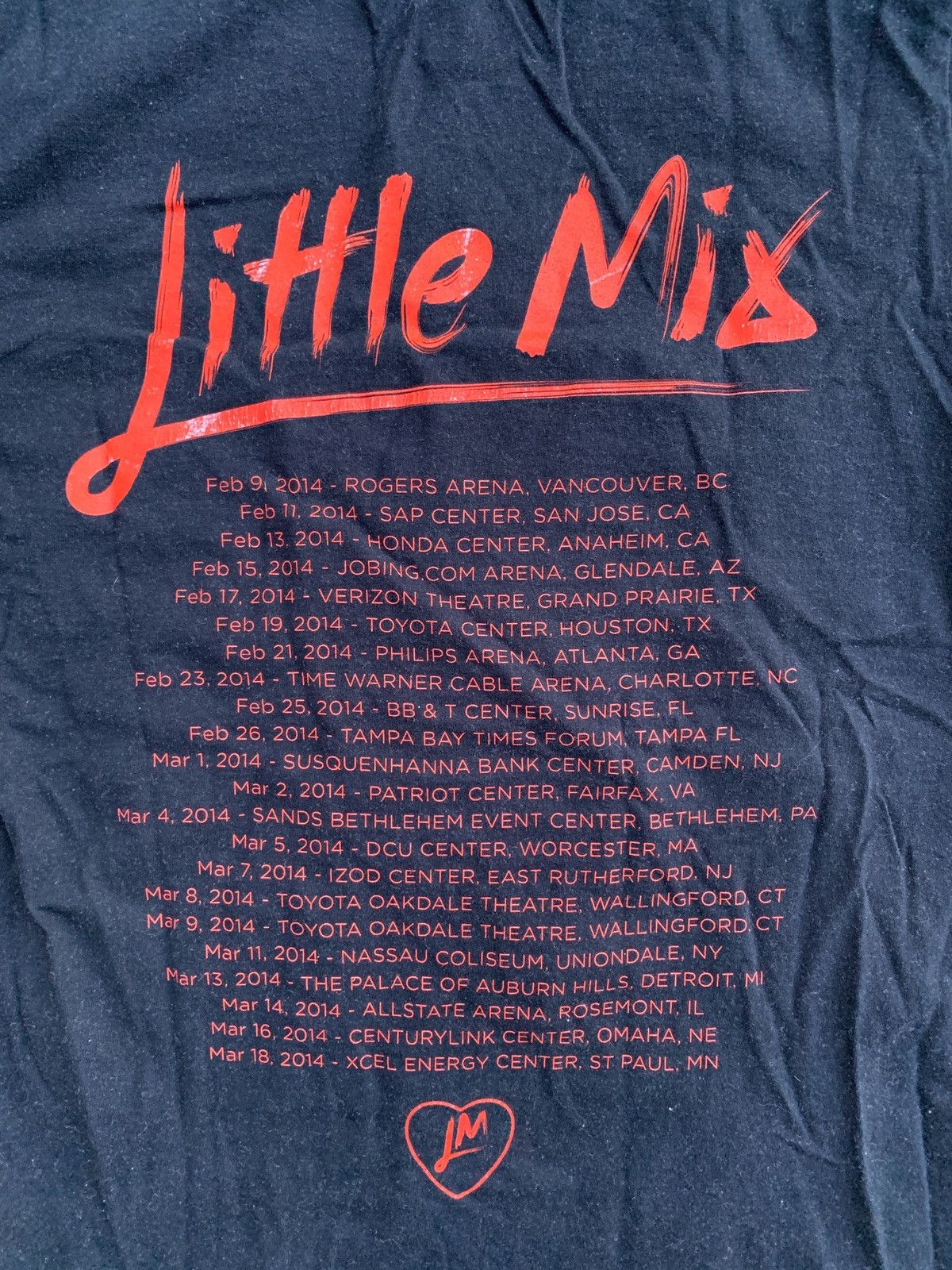 Band Tees 2014 Little Mix Band US Tour Concert T-Shirt Size US M / EU 48-50 / 2 - 6 Thumbnail