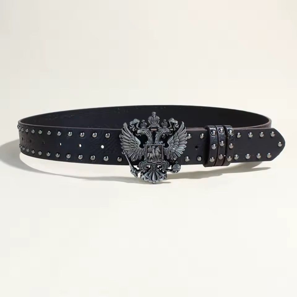 Other Punk Streetwear PU Leather Gothic Unisex Belt Size ONE SIZE - 3 Thumbnail