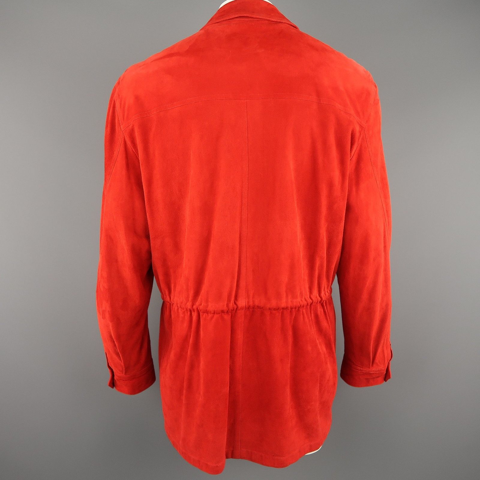 Valstar VALSTAR 42 Red Suede Four Pocket Drawstring Waist Coat Size US L / EU 52-54 / 3 - 7 Thumbnail