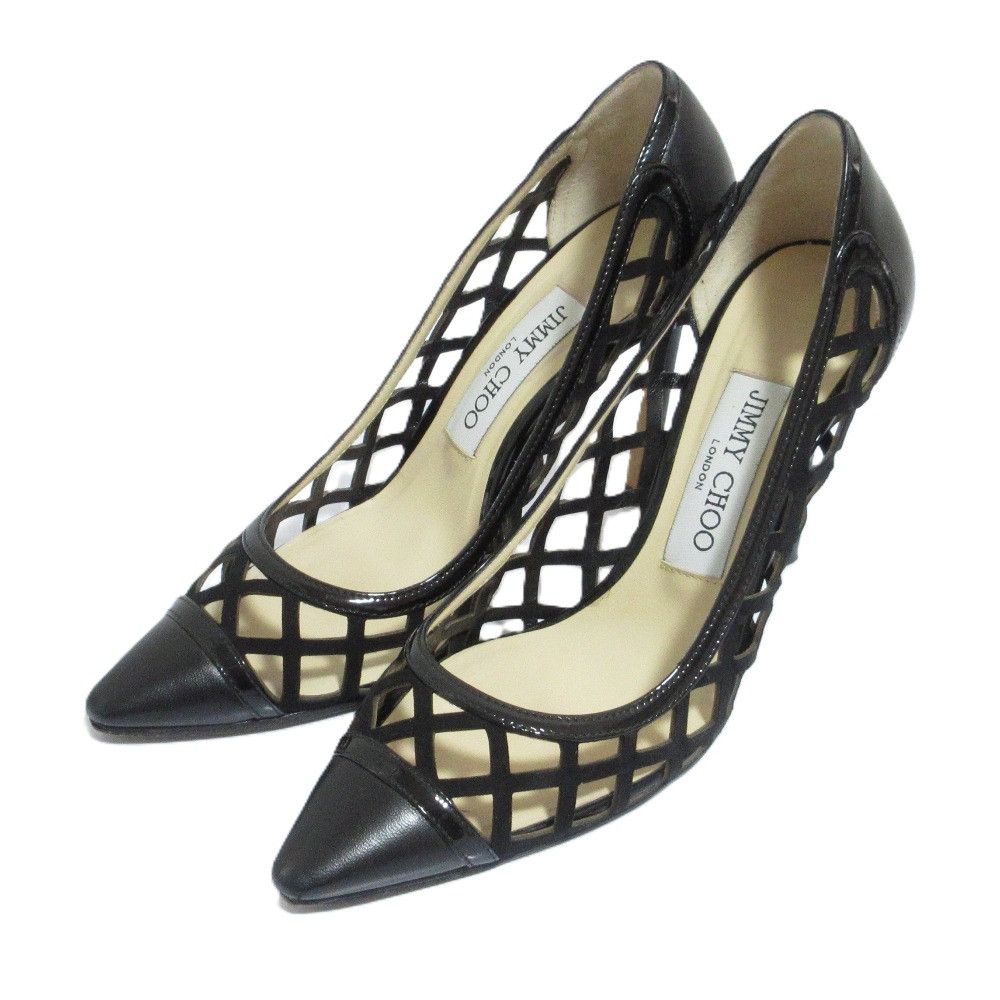 Jimmy Choo Jimmy Choo Jimmy Choo Cutwork Leather Pointed Toe Pumps Leather Shoes DUTY FREE for USA Size ONE SIZE - 1 Thumbnail