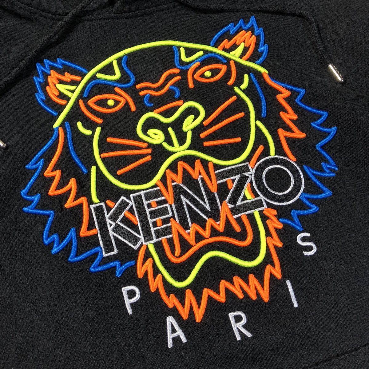 Kenzo Kenzo Neon Tiger Sweatshirt Hoodie Size US L / EU 52-54 / 3 - 3 Thumbnail