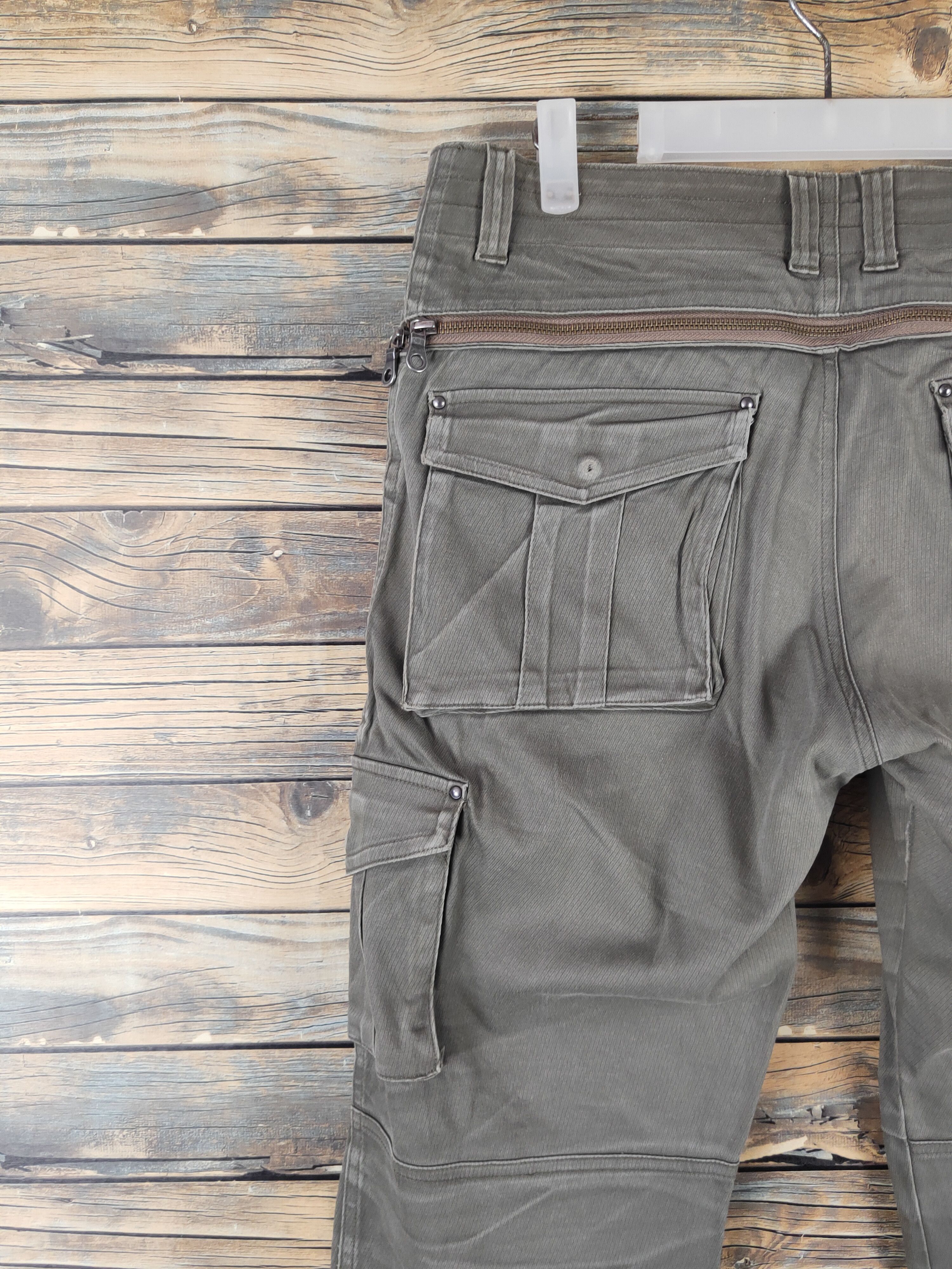 Boycott DL Boycott Dark Olive Multipocket Cargo Pants #46-265T Size US 32 / EU 48 - 9 Thumbnail