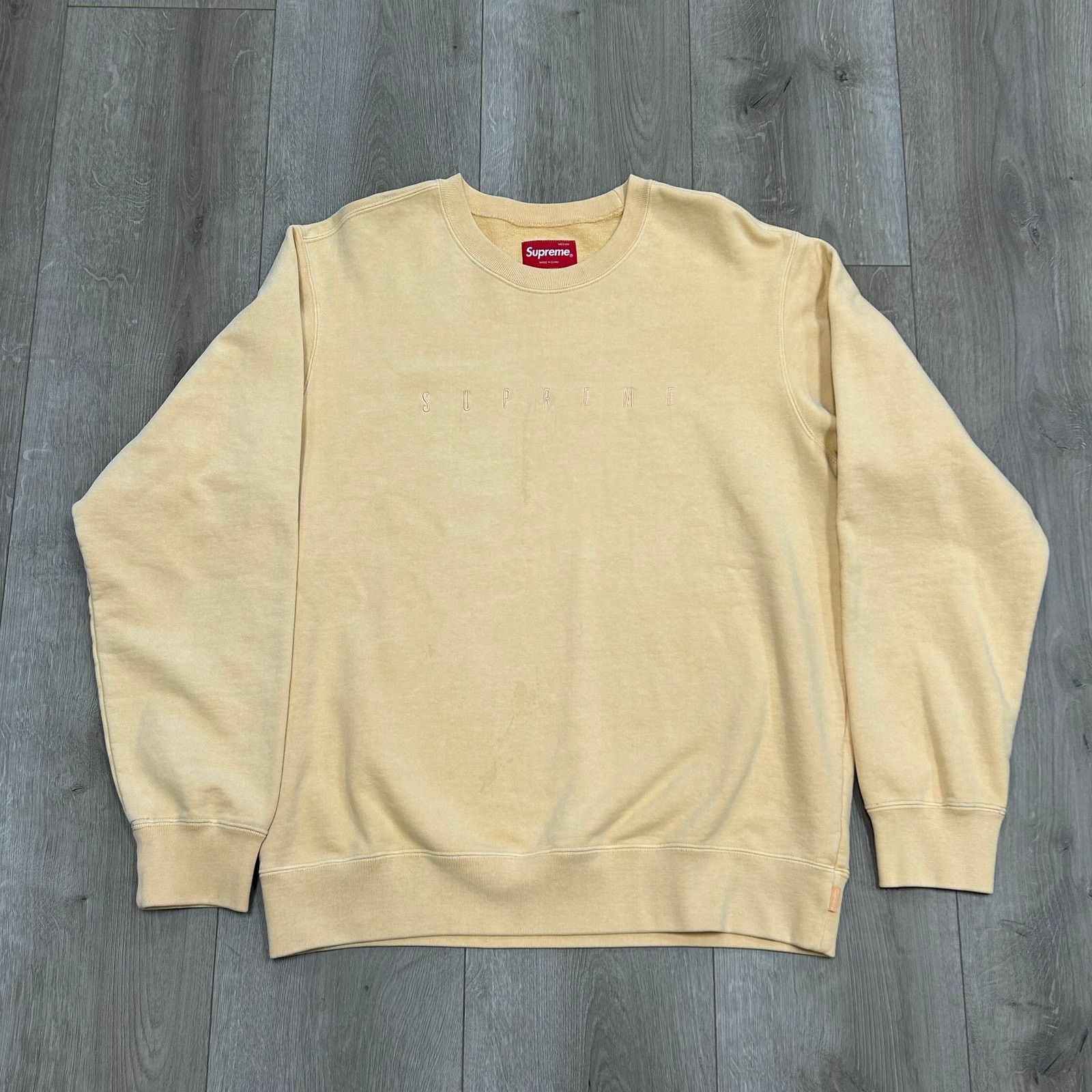 Supreme SS18 Supreme Overdyed Crewneck Sweater Peach Medium Size US M / EU 48-50 / 2 - 1 Thumbnail