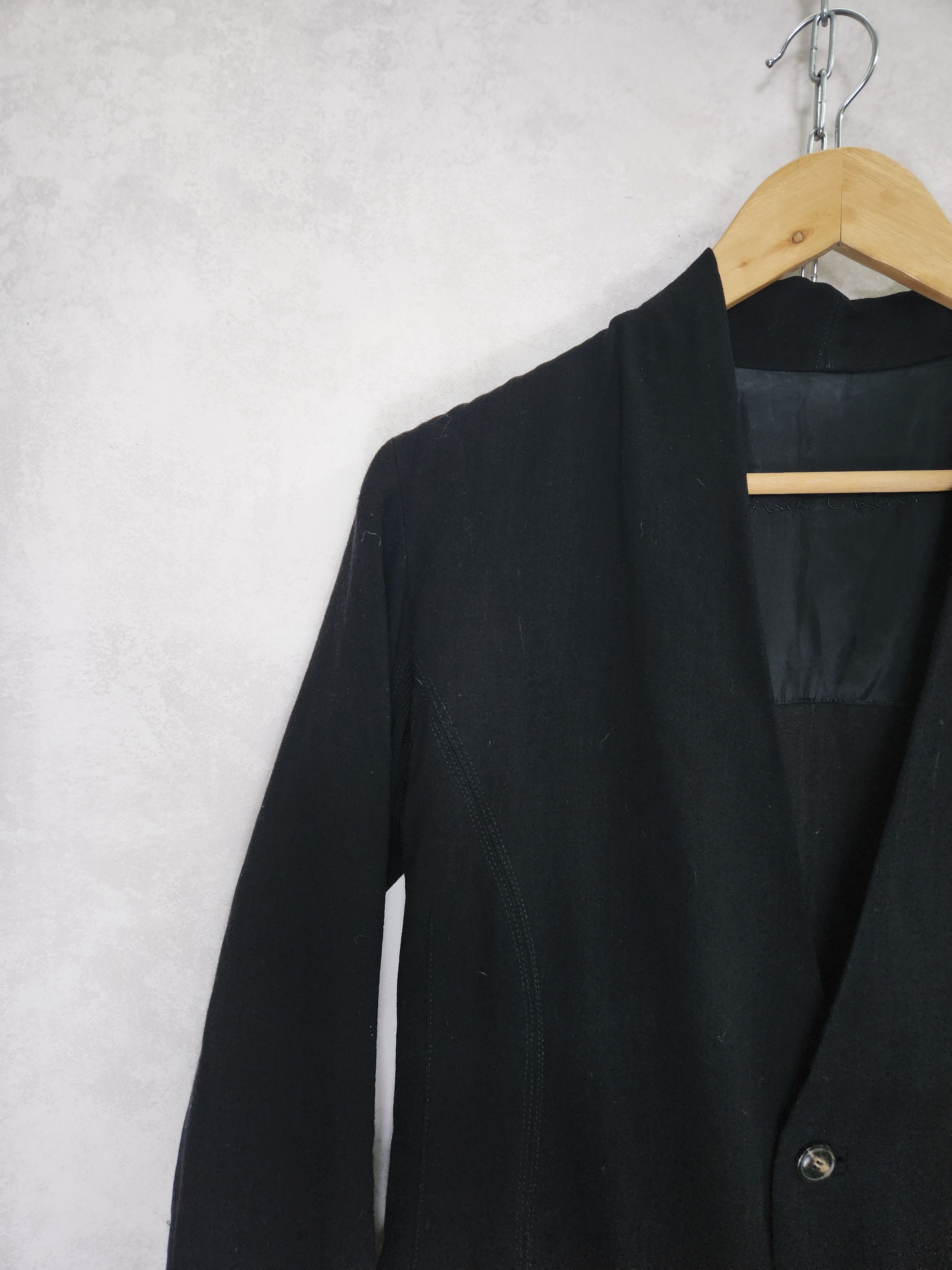 Rick Owens Rick Owens 1 button wool blazer Size L / US 10 / IT 46 - 2 Thumbnail