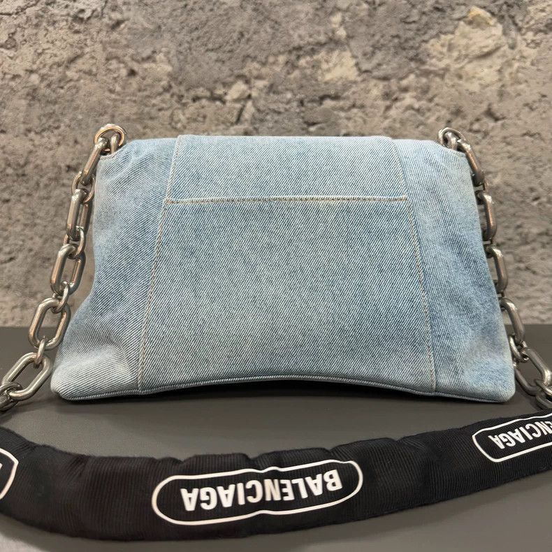 Balenciaga Balenciaga Denim Downtown Underarm Bag-2505 Size ONE SIZE - 2 Thumbnail