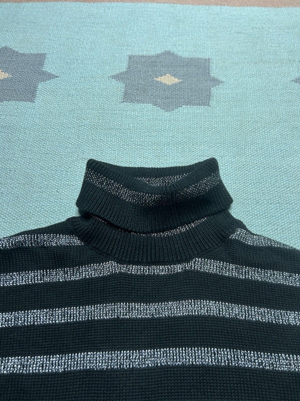 Gap Gap turtleneck sweater cotton knit lurex sparkle striped L Size L / US 10 / IT 46 - 5 Thumbnail
