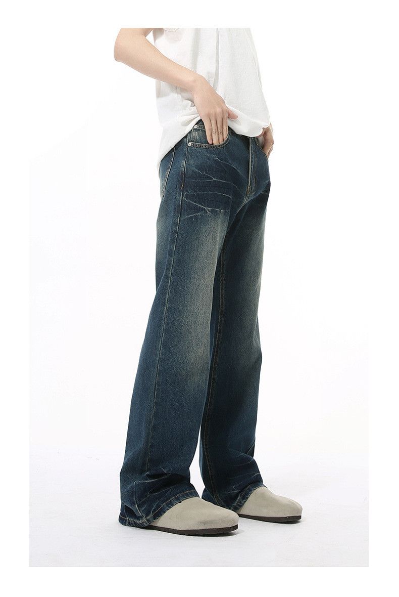 Japanese Brand × Jean Slim fit rippled casual washed distressed flared jeans Size US 32 / EU 48 - 5 Thumbnail