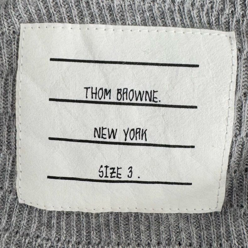Thom Browne Thom Browne size3 Net eye jacquard striped knit short sleev Size US L / EU 52-54 / 3 - 4 Thumbnail