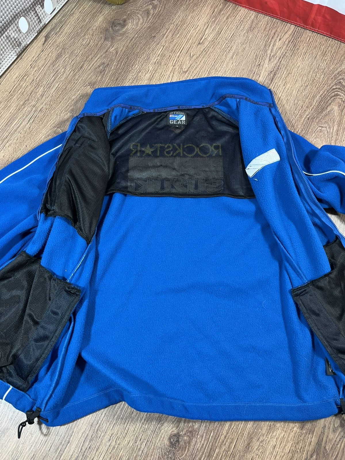 Vintage Vintage Suzuki Racing Fleece Jacket Size US L / EU 52-54 / 3 - 8 Thumbnail