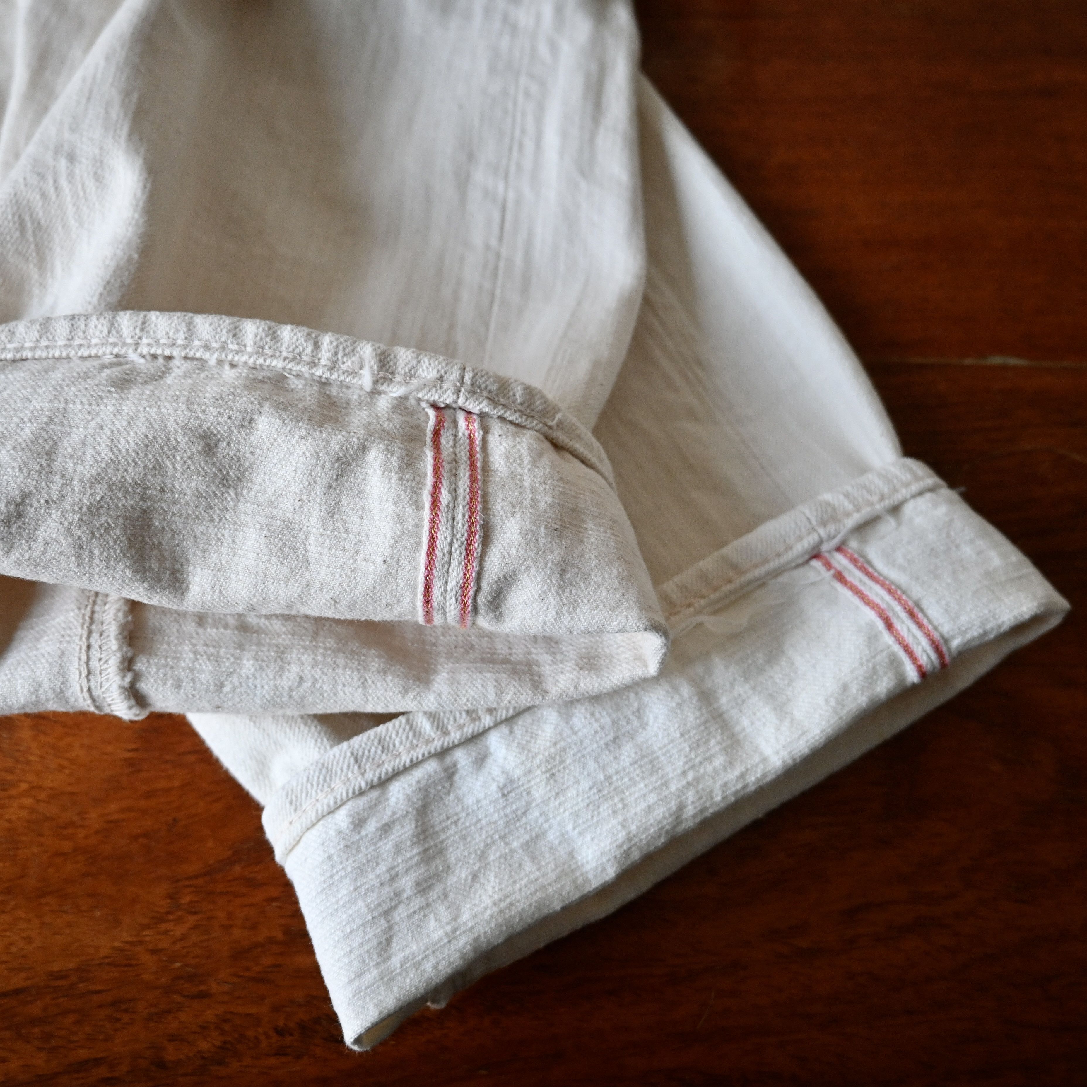 Evisu Hidehiko Yamane by Evisu white slub denim jeans Size US 33 - 14 Thumbnail