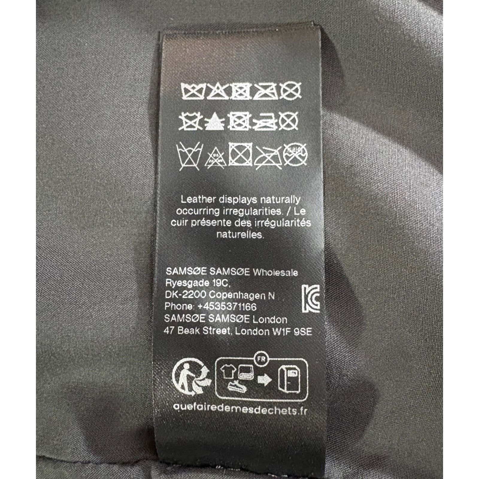 Samsoe Samsoe SAMSOE SAMSOE Samilton leather jacket size L color Black oli Size US L / EU 52-54 / 3 - 9 Thumbnail