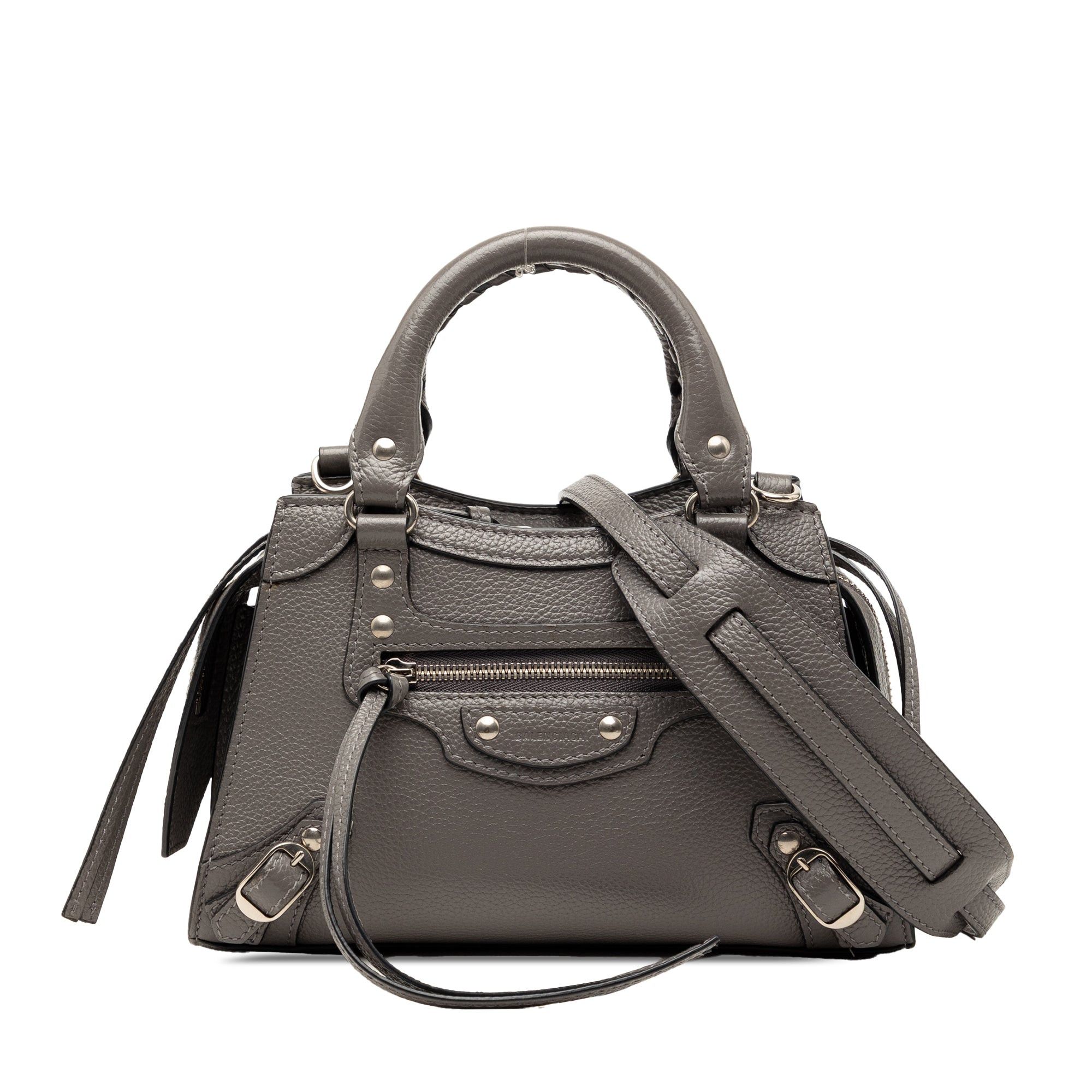 Balenciaga Mini Grained Calfskin Motocross Neo Classic City Satchel Size ONE SIZE - 1 Thumbnail
