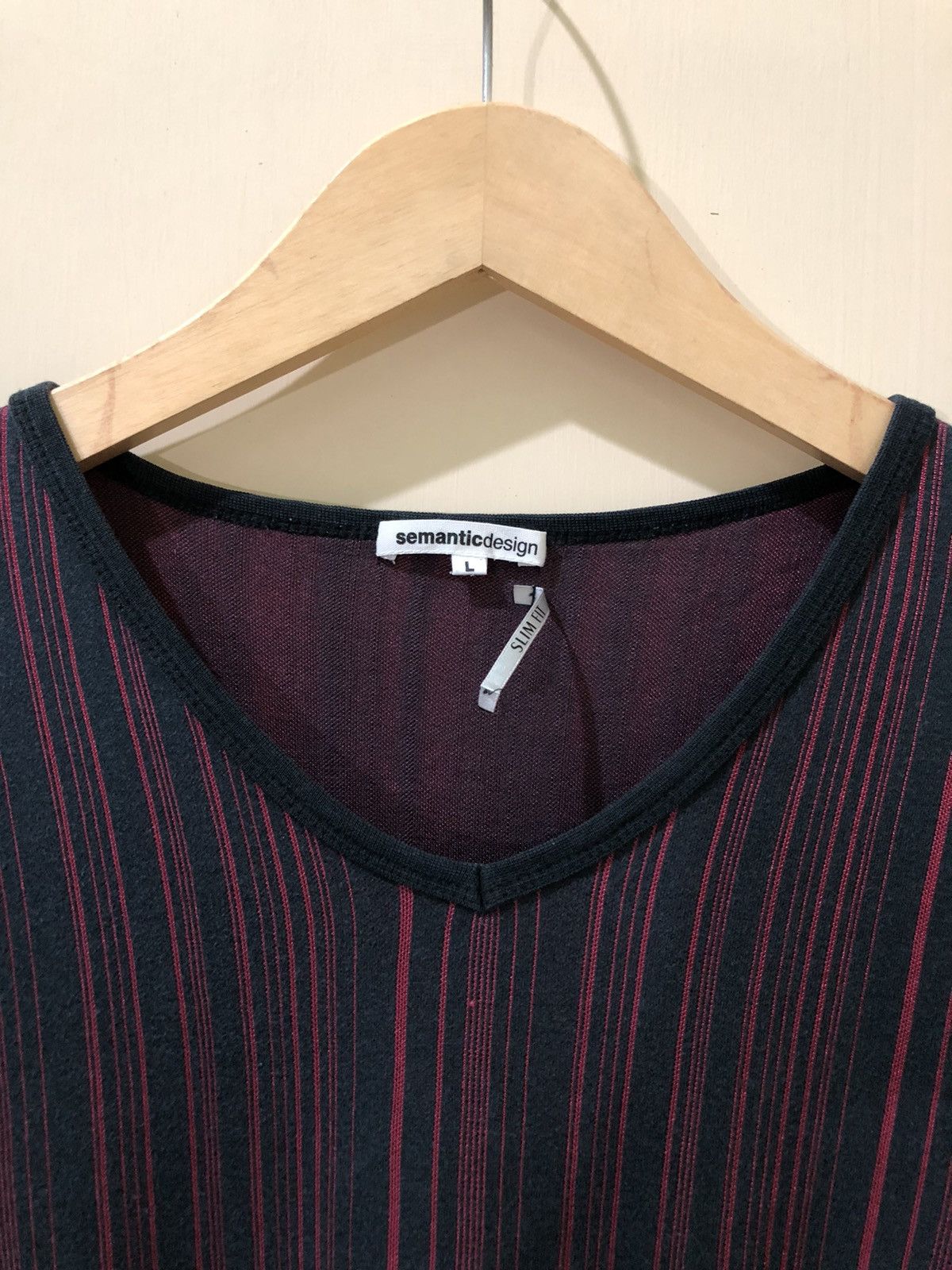 semanticdesign Semantic Design Slim Fit Long Sleeve Stripes Japanese Style Size L / US 10 / IT 46 - 3 Thumbnail