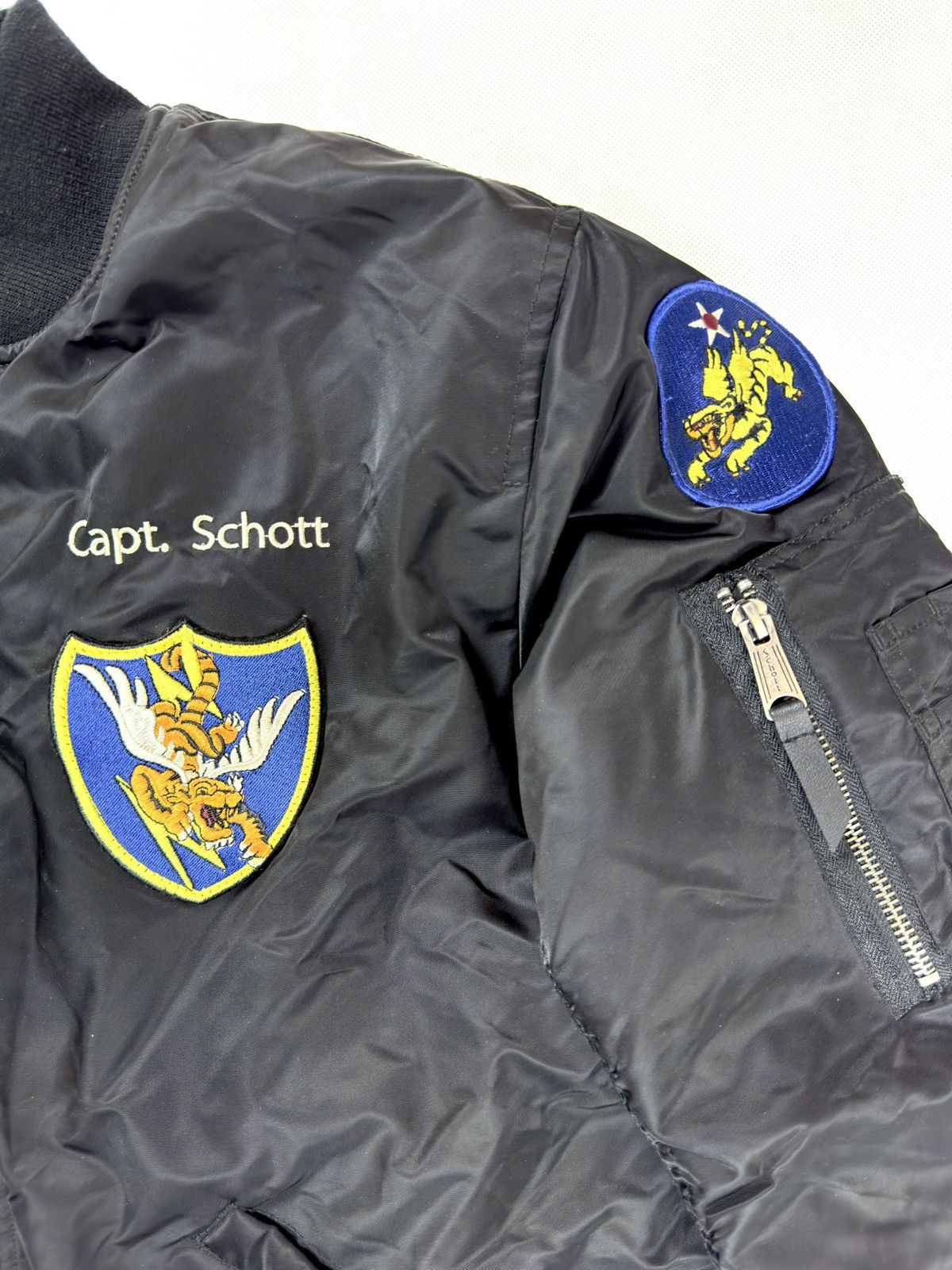 Schott Schott Flying Tenth MA-1 Bomber Jacket Size US M / EU 48-50 / 2 - 7 Thumbnail