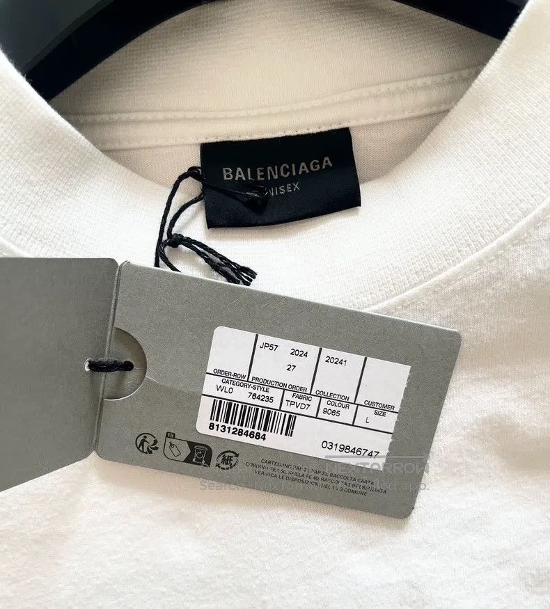 Balenciaga Balenciaga Embroidered Logo White T-Shirt Size US L / EU 52-54 / 3 - 4 Thumbnail