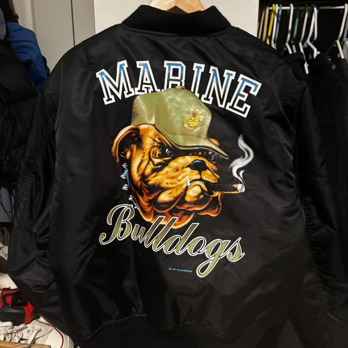 Rothco VTG 1989 Marine Bulldogs Rothco MA-1 Graphic Flight Jacket Size US M / EU 48-50 / 2 - 1 Thumbnail