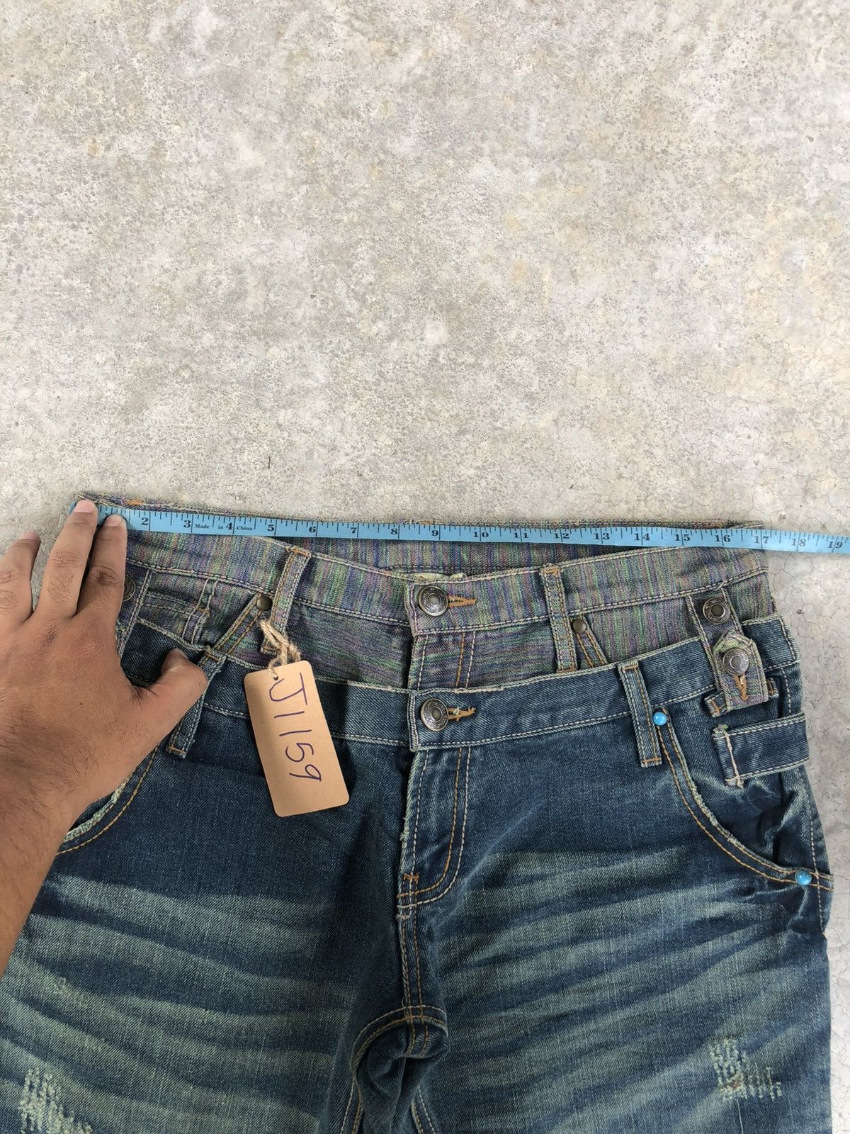 Japanese Brand Japanese Gumu Double Waist Distressed Denim Size US 34 / EU 50 - 20 Thumbnail