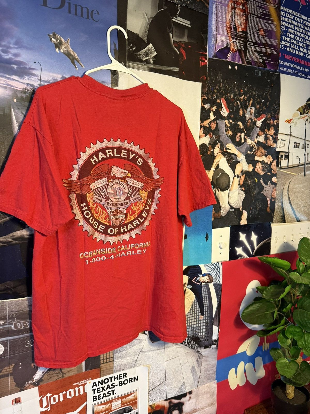 Harley Davidson Harley Davidson ©1997 House of Harleys CA tee red XL Size US XL / EU 56 / 4 - 6 Thumbnail