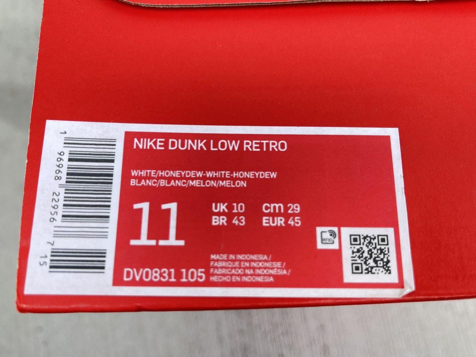 Nike Nike Dunk Low Retro Honeydew Size US 11 / EU 44 - 7 Thumbnail