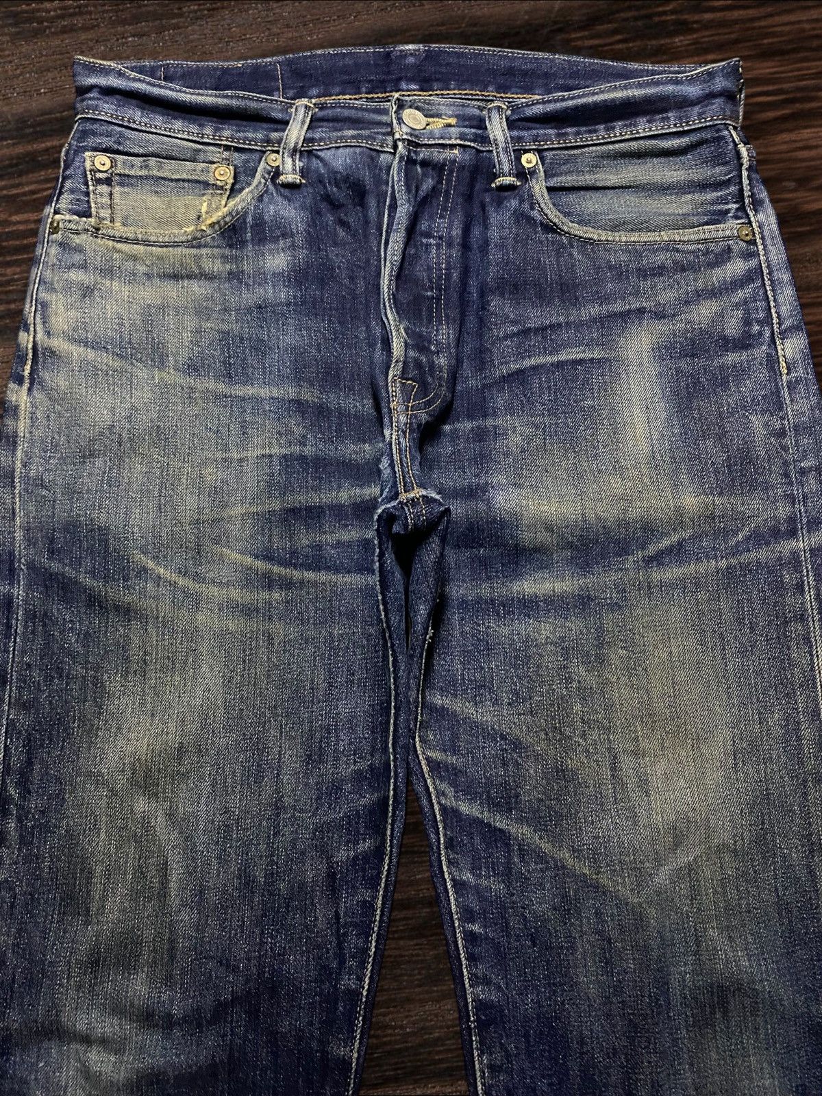 Levi's Vintage Levis 501 Mud Wash Distressed Full Button Loose Jean Size US 32 / EU 48 - 3 Thumbnail