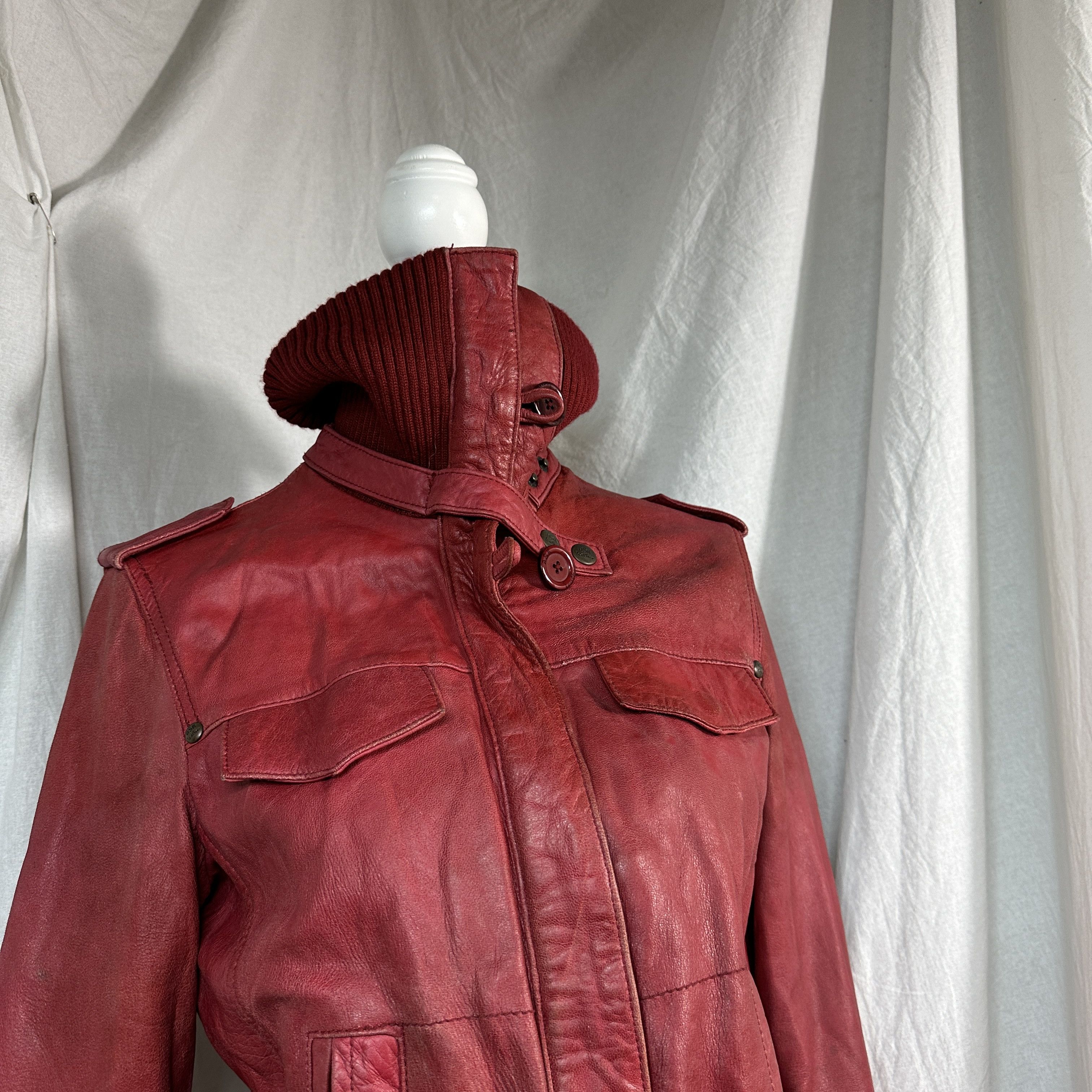 Vintage Vintage Leather Biker Jacket Cherry red Size M / US 6-8 / IT 42-44 - 8 Thumbnail