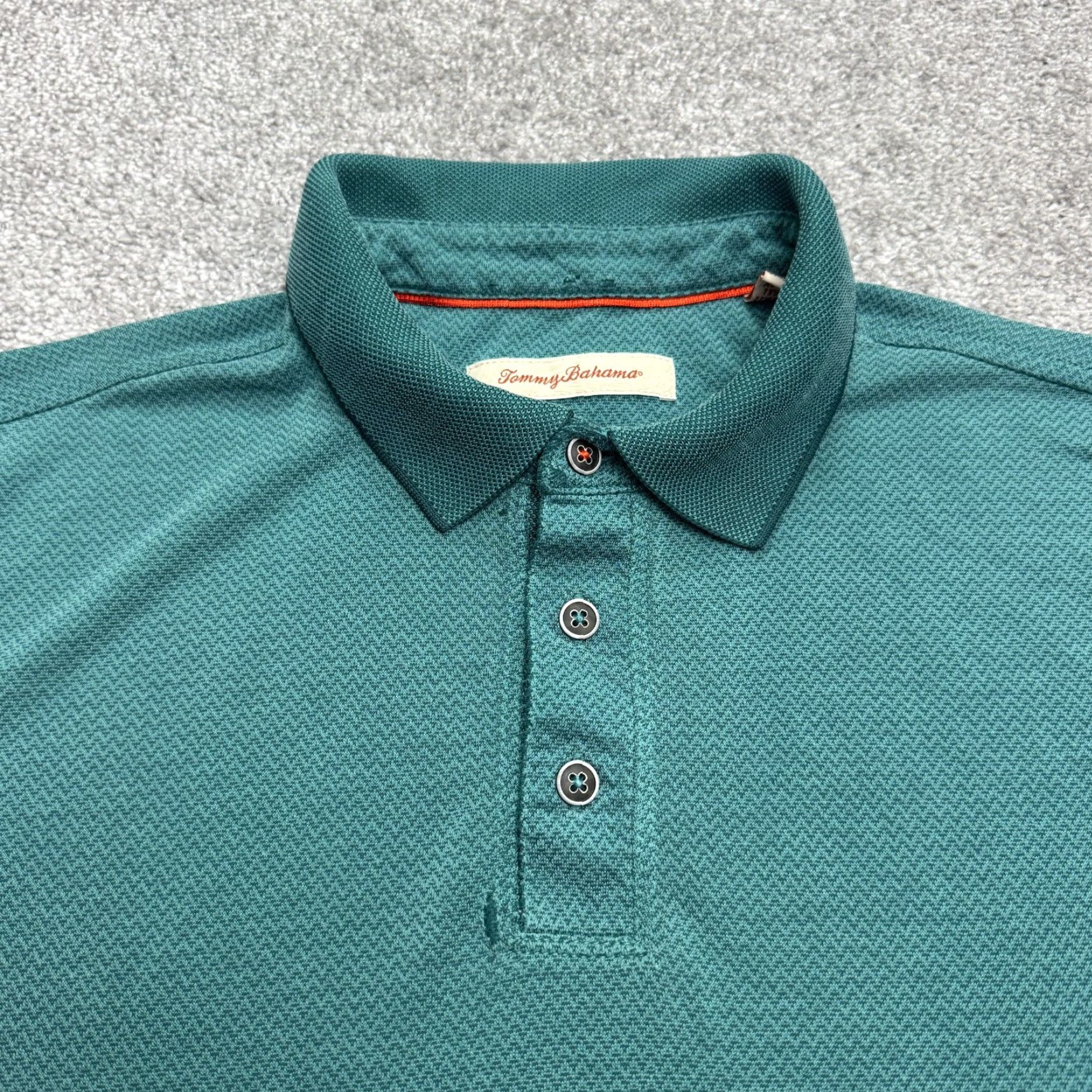 Tommy Bahama Tommy Bahama Polo Shirt Mens Large Green Modal Blend Short Sleeve Knit Shirt Polo Casual Golf Sports Size US L / EU 52-54 / 3 - 3 Thumbnail