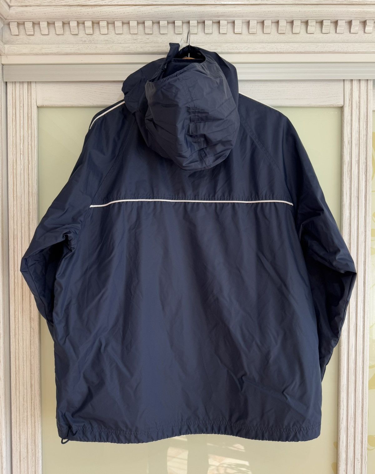 Nike × Vintage Nike Vintage Nylon Track Windbreaker Jacket Navy Drill Y2K Size US L / EU 52-54 / 3 - 3 Thumbnail