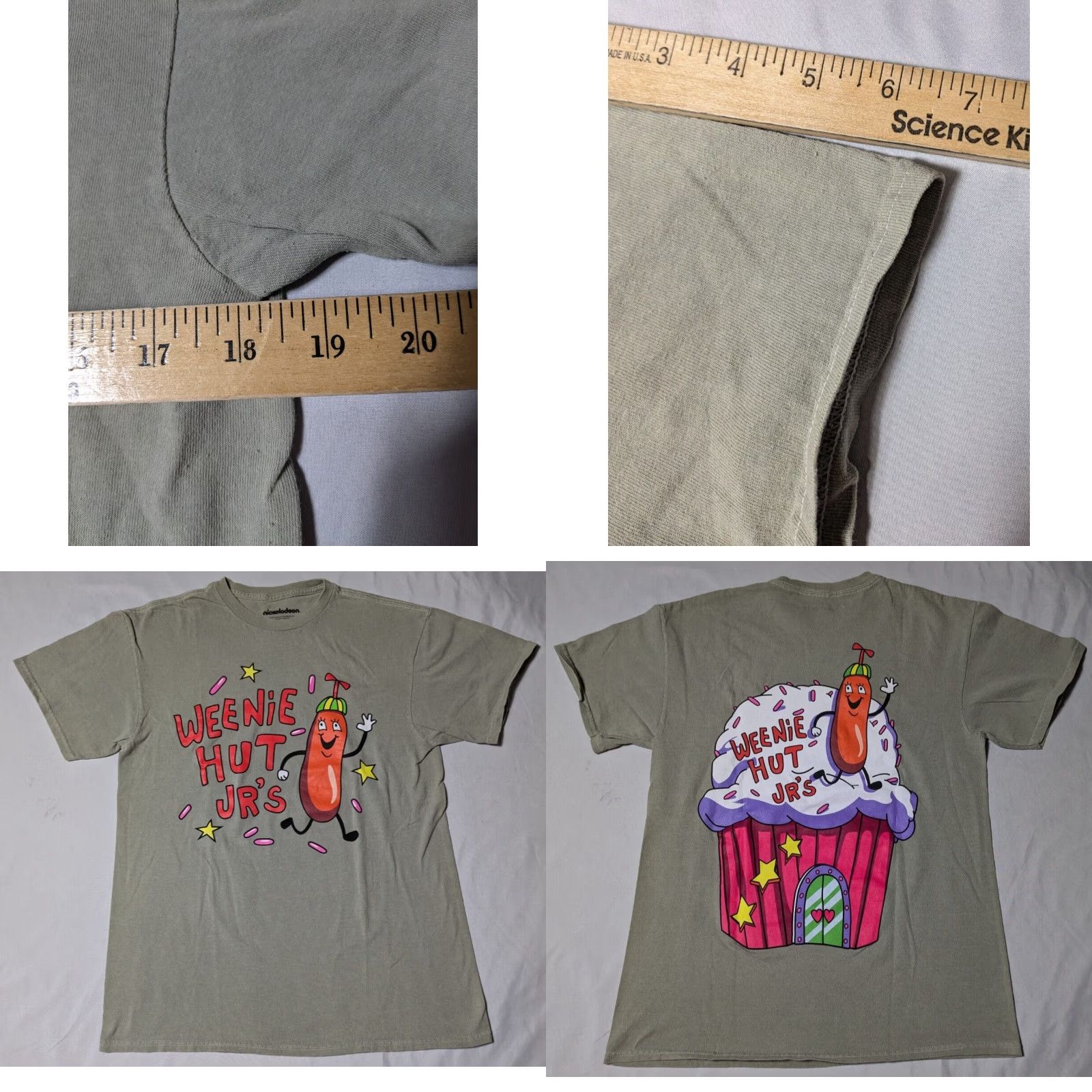 Nickelodeon NIckelodeon Men Medium Green 100% Cotton Double-Sided WEENIE HUT JR'S T-Shirt Size US M / EU 48-50 / 2 - 8 Thumbnail