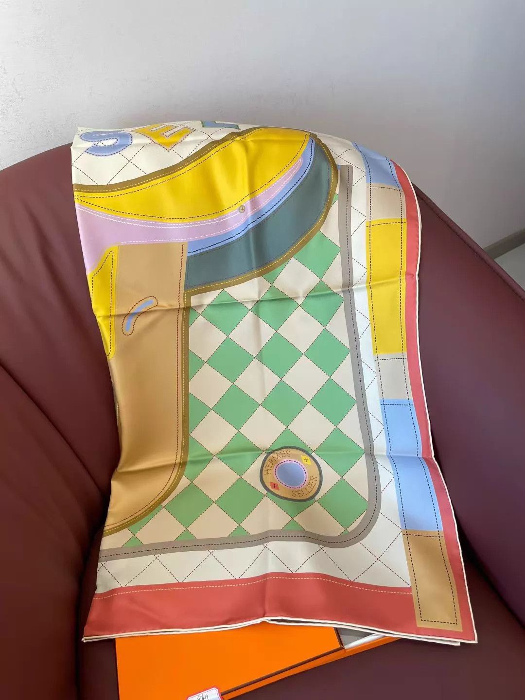 Hermes HERMES Double-Sided Silk Scarf 90x90cm Y231 New Size ONE SIZE - 5 Thumbnail