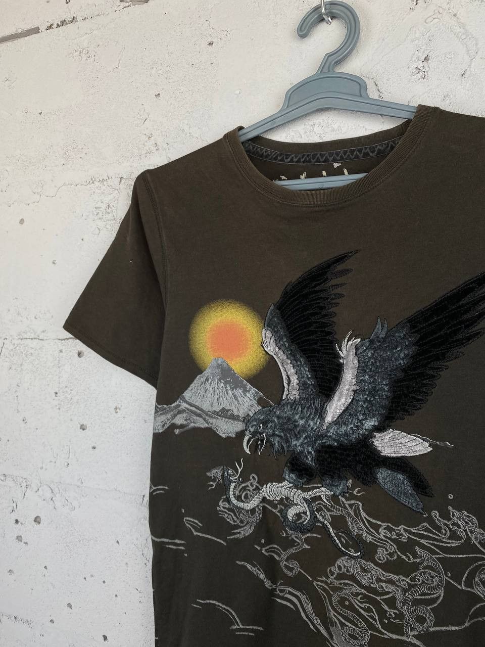 Japanese Brand × Ringspun Vintage y2k Ringspun Punk Japan Eagle Embroidery tshirt Size US XL / EU 56 / 4 - 3 Thumbnail