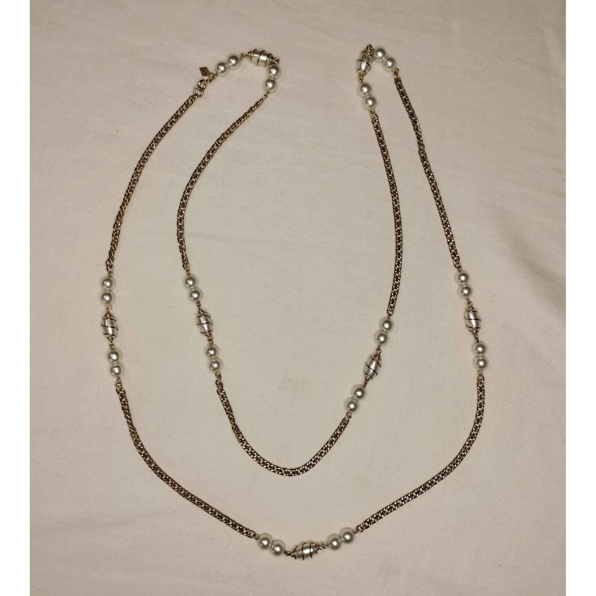 Vintage Sarah Coventry Vintage Gold Tone Chain Faux Pearl Pendant Lo Size ONE SIZE - 15 Thumbnail
