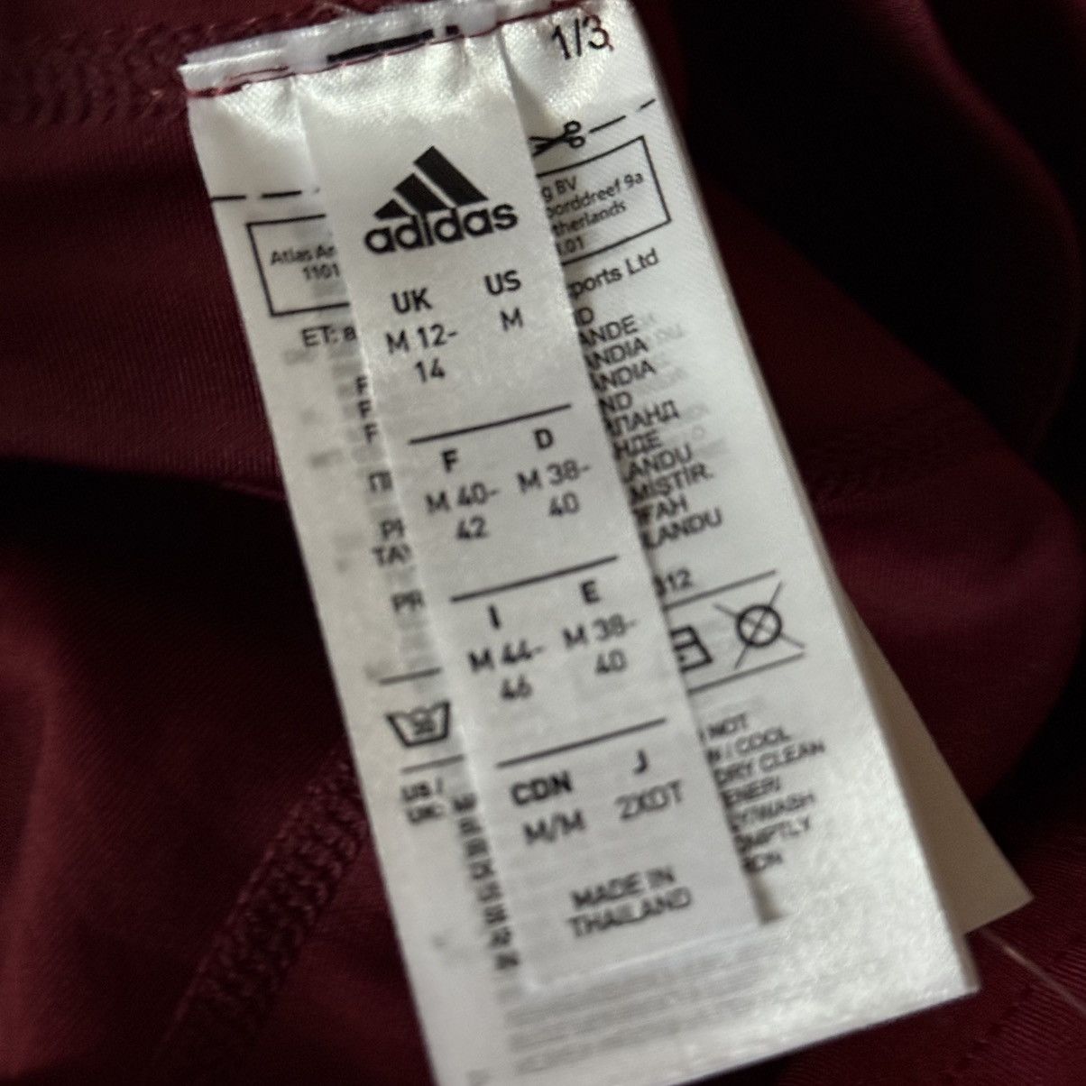 Adidas Adidas D2M burgundy floral print athletic leggings Size 30" / US 8 / IT 44 - 3 Thumbnail