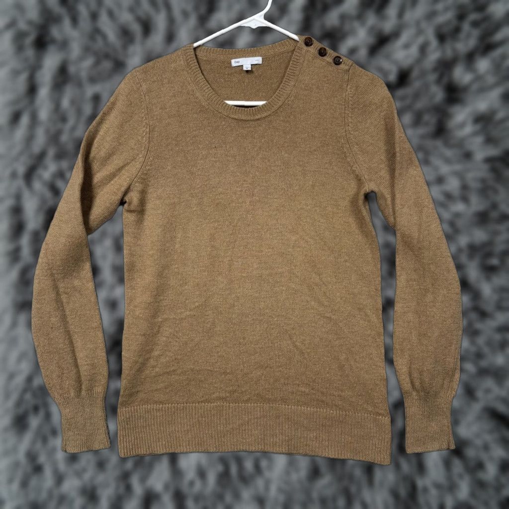 Gap Gap Luxe Sweater Women M Tan Angora Blend Knit Minimalist Preppy 90s Old Money Layering Casual Size M / US 6-8 / IT 42-44 - 1 Thumbnail