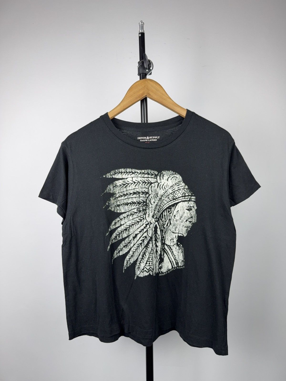Denim & Supply Ralph Lauren 00s Ralph Lauren Denim & Supply Native Chief Tee XS Vintage Size XS / US 0-2 / IT 36-38 - 1 Thumbnail