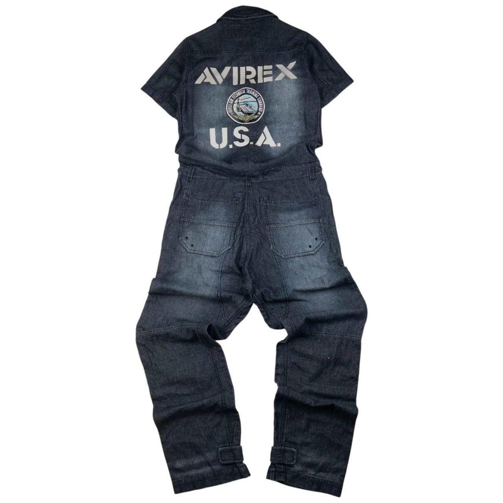 Vintage AVIREX U.S.A Short Sleeve Denim Jumpsuit Size M