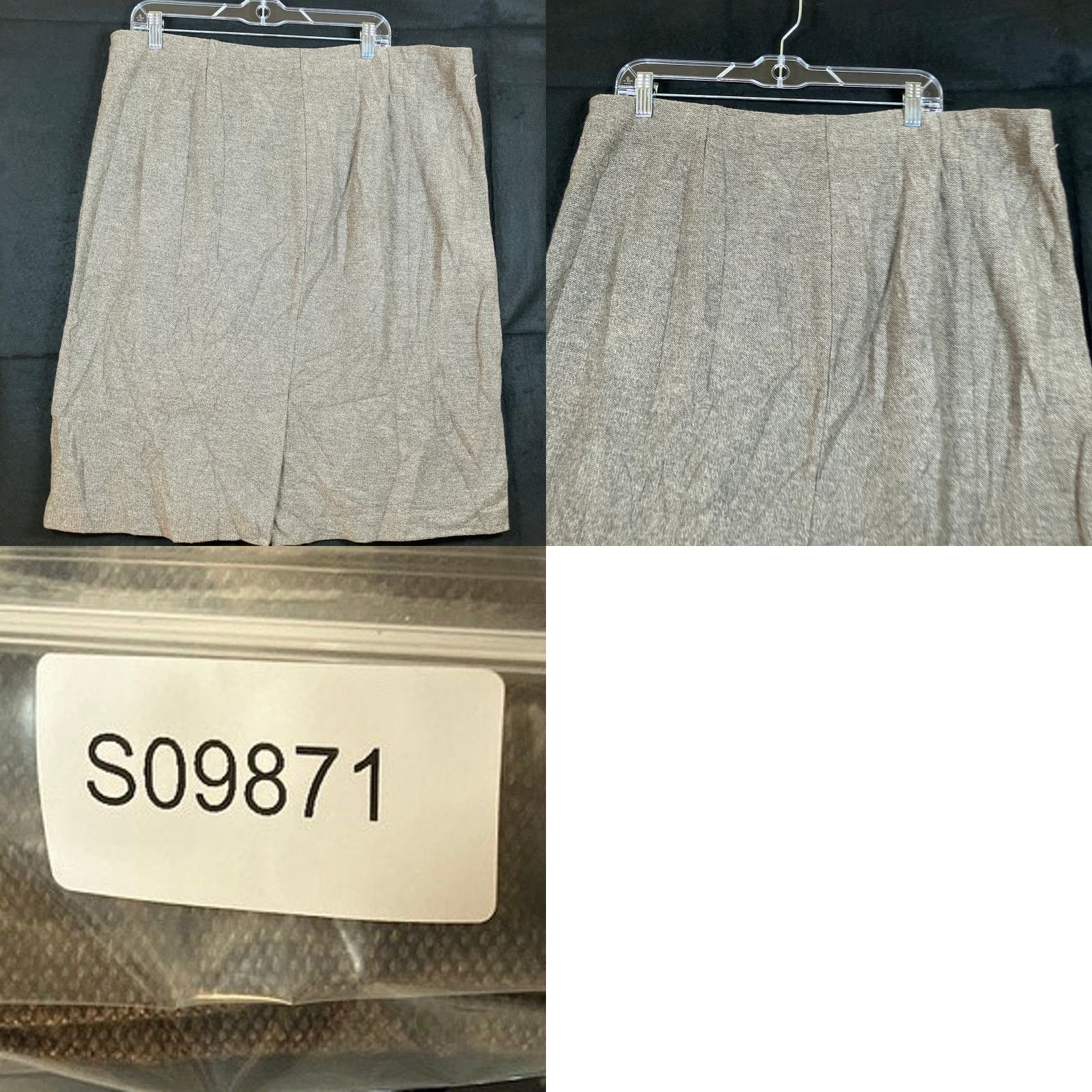 Vintage J Jill Skirt Beige Tweed Pencil Woven Academia Cotton Blend XL Knee Length Womens Casual Workwear Size 34" / US 12 / IT 48 - 8 Thumbnail