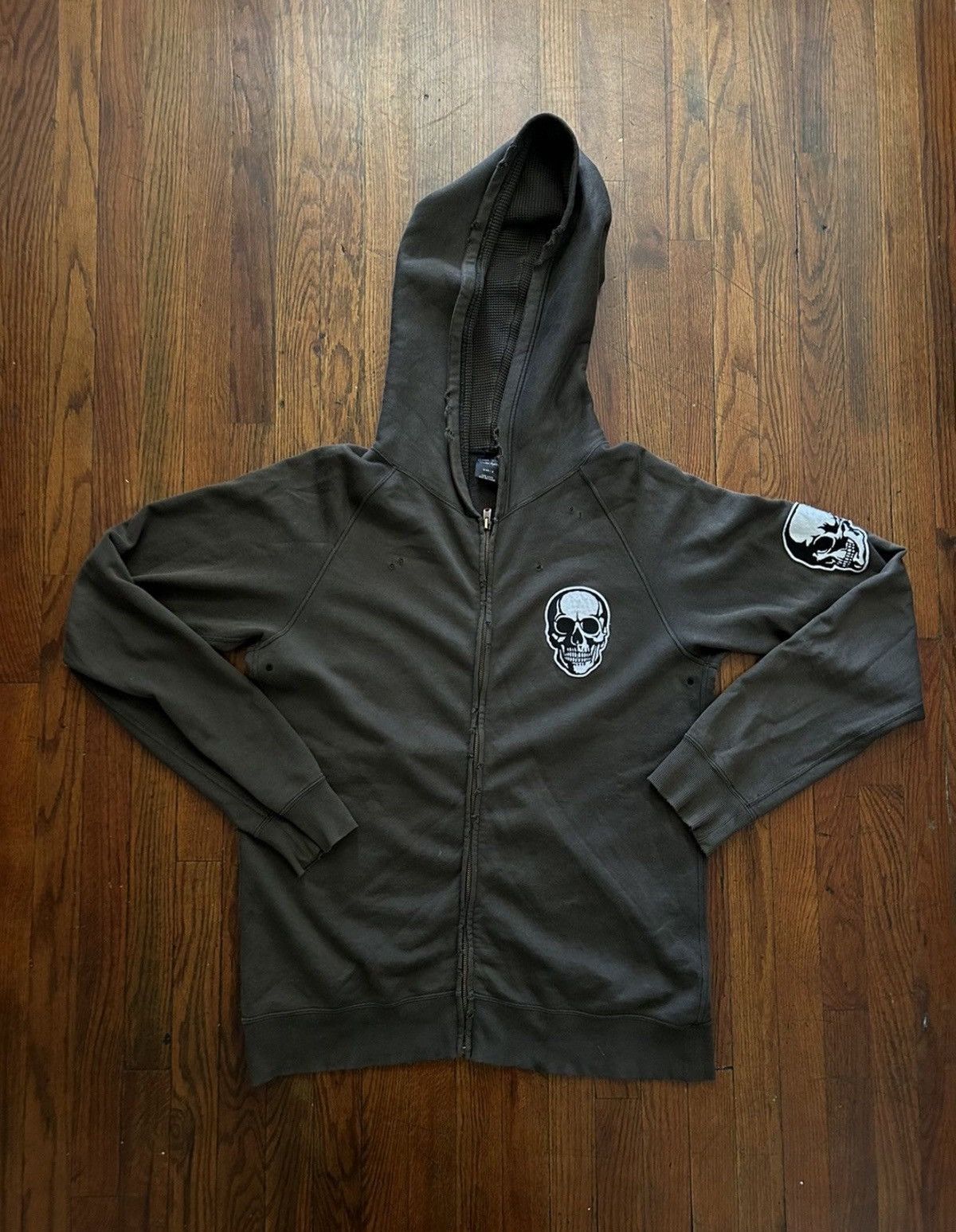 Number (N)ine SS04 number nine double skull zipup hoodie | Grailed