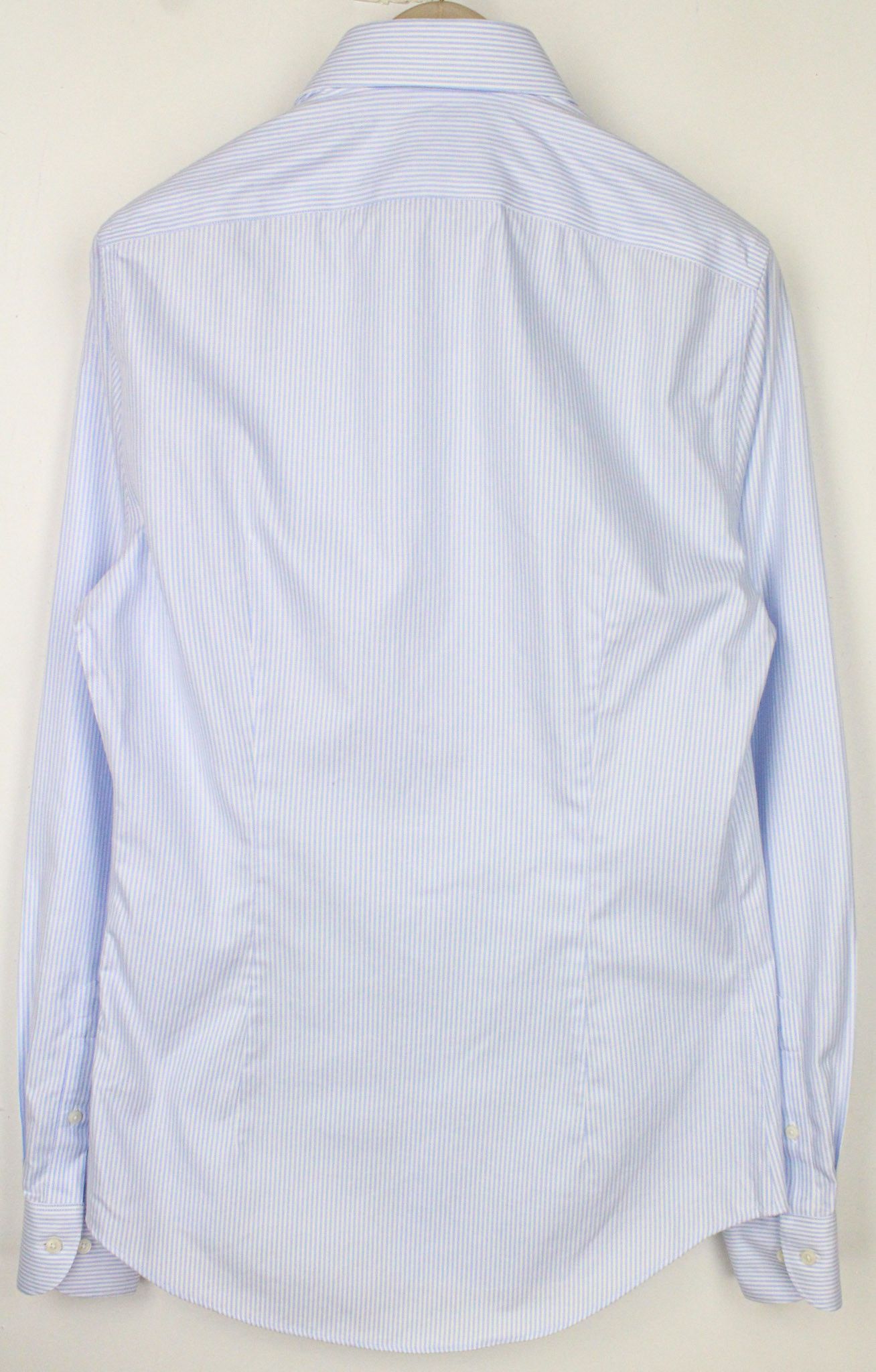 Suitsupply 40L/15 3/4L Extra Slim Blue Cotton Striped 72278 Size 40L - 2 Thumbnail