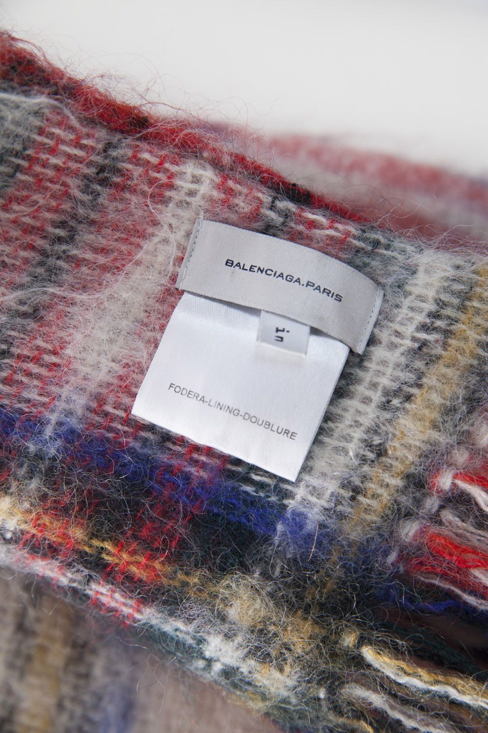 Balenciaga AW08 tartan wool & mohair scarf Size ONE SIZE - 5 Thumbnail