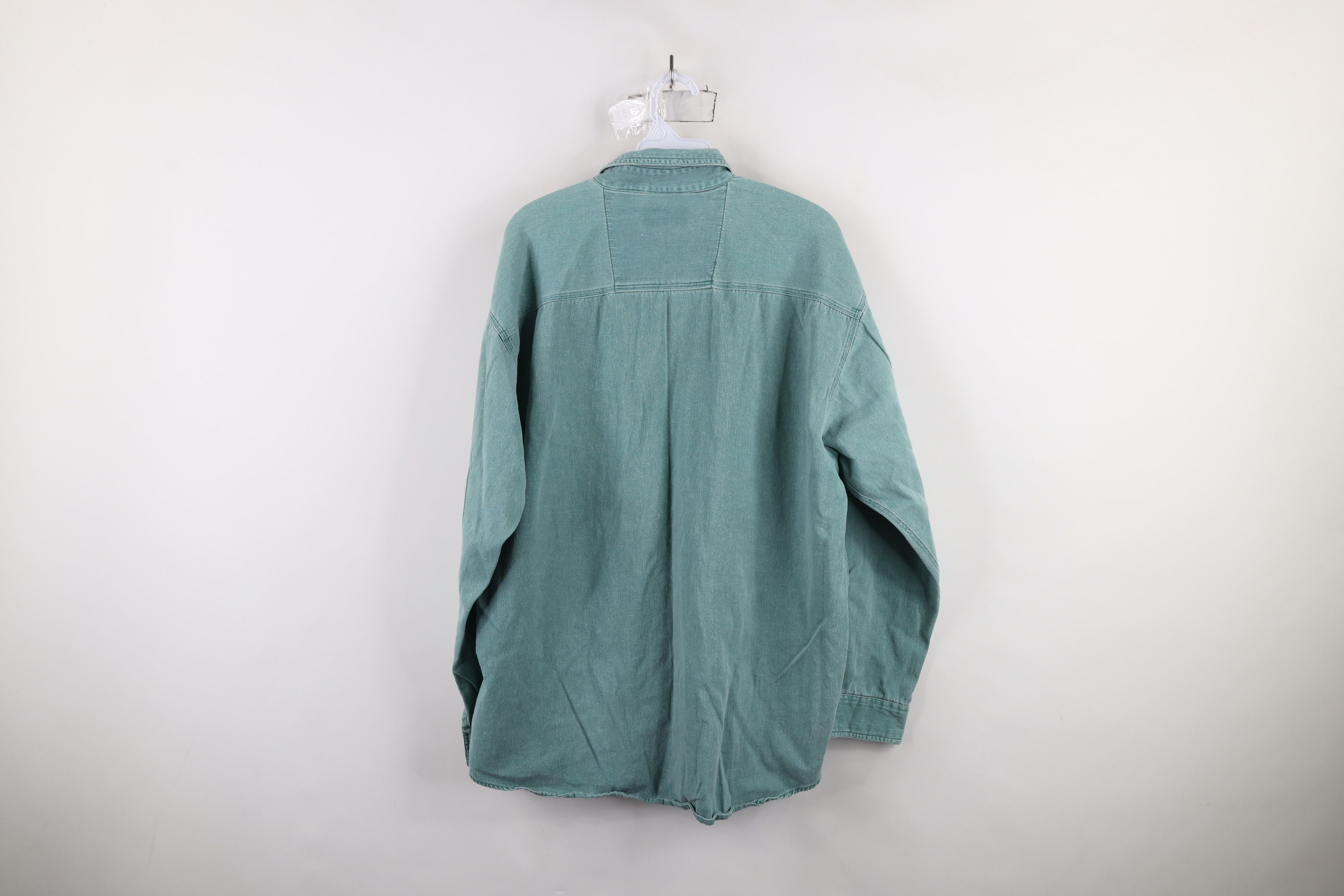Vintage Vintage 90s Streetwear Denim Jean Button Down Shirt Size US L / EU 52-54 / 3 - 11 Thumbnail