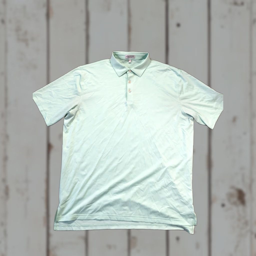 Peter Millar Peter Millar Summer Comfort Polo Shirt Mens XL Green Solid Golf Short Sleeve Size US XL / EU 56 / 4 - 1 Thumbnail