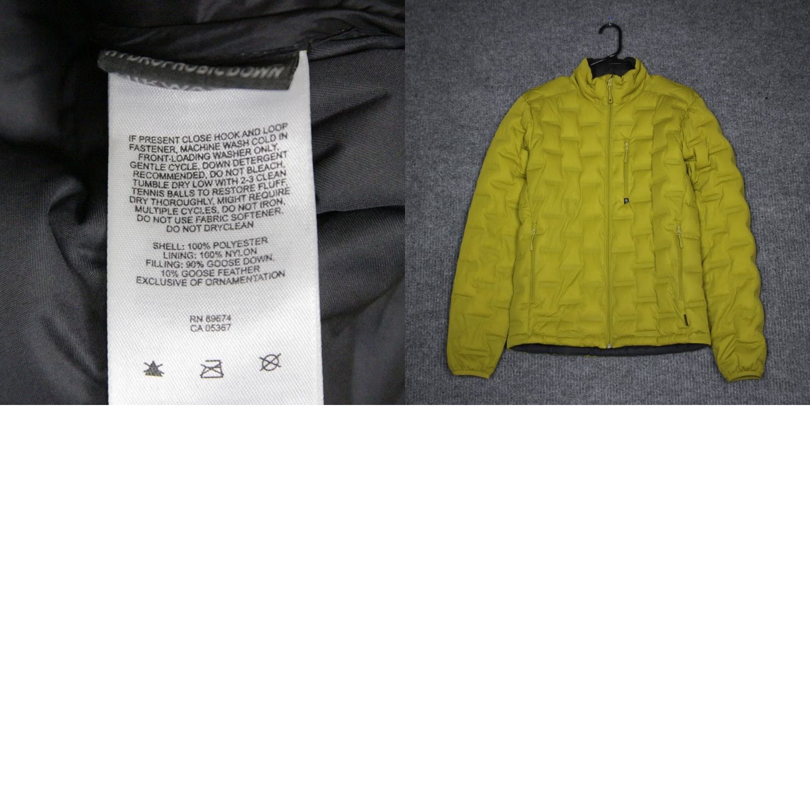 Mountain Hardwear Mountain Hardwear Jacket Mens S Yellow Down Puffer Chartreuse Green Full Zip Hooded Warm Men Size US S / EU 44-46 / 1 - 8 Thumbnail