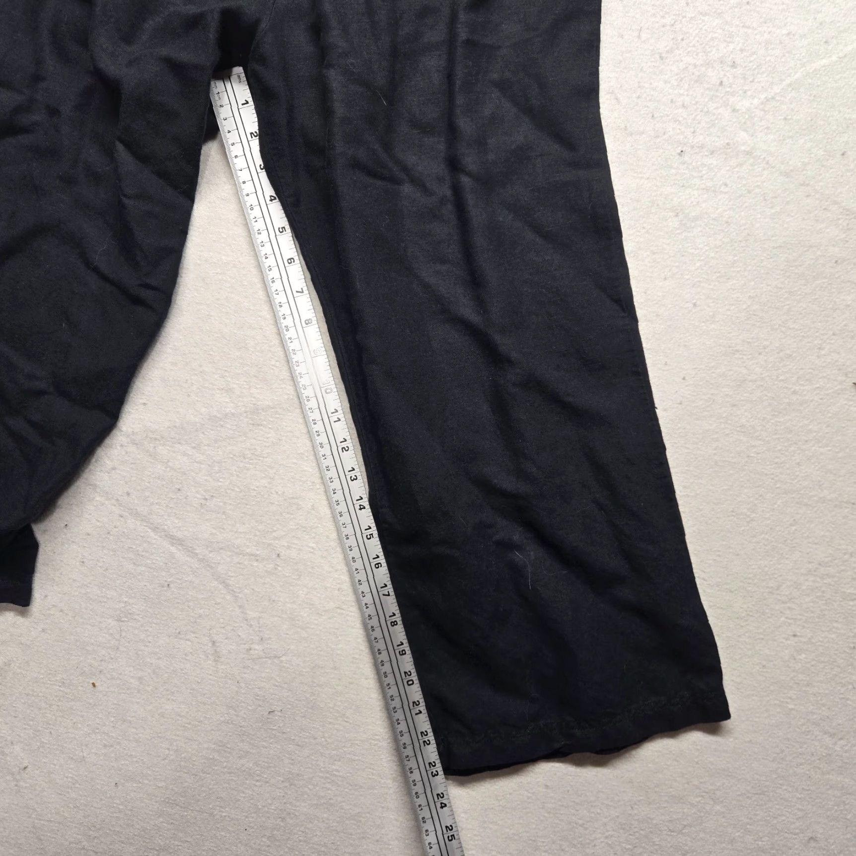 Vintage New York & Company Pants Women M Black Slim Ankle Stretch Tapered Solid Flat Front ZIP PULL ON Casual Workwear Modern Size 32" / US 10 / IT 46 - 6 Thumbnail