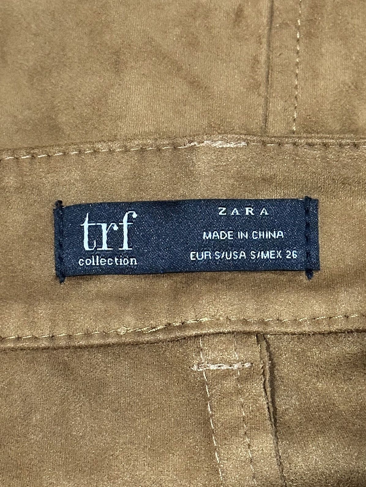 Zara Zara Trf Collection Faux Suede Skirt Size 27" / US 4 / IT 40 - 6 Thumbnail