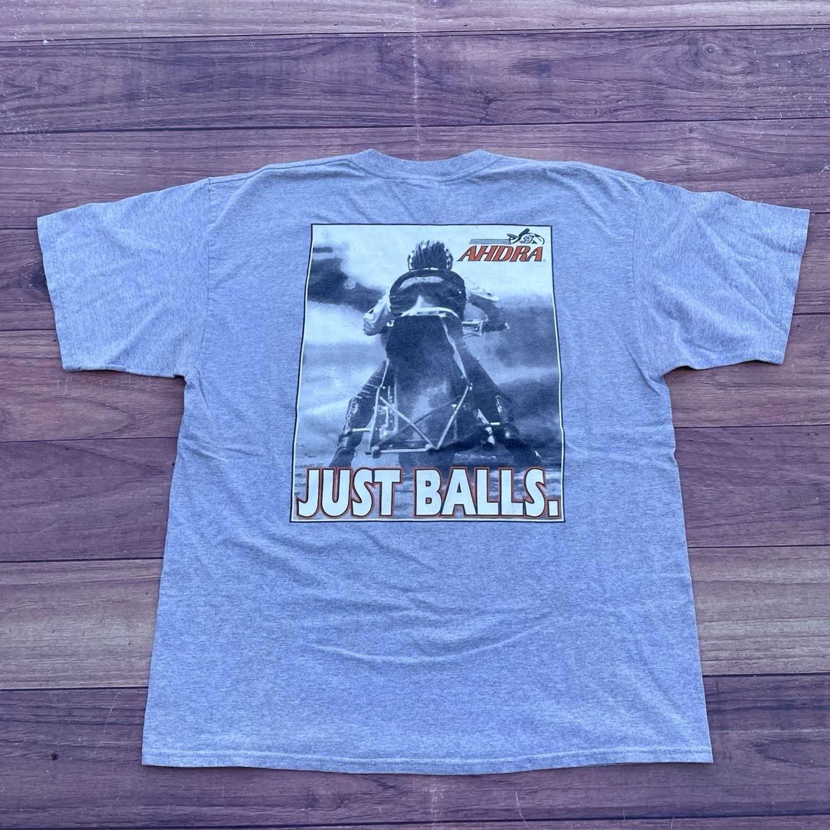 Gildan VINTAGE Harley Davidson Drag Racing Shirt Sz XL Gray 90s Gildan Men Short Sleeve Crew Neck Shirt Size US XL / EU 56 / 4 - 2 Thumbnail