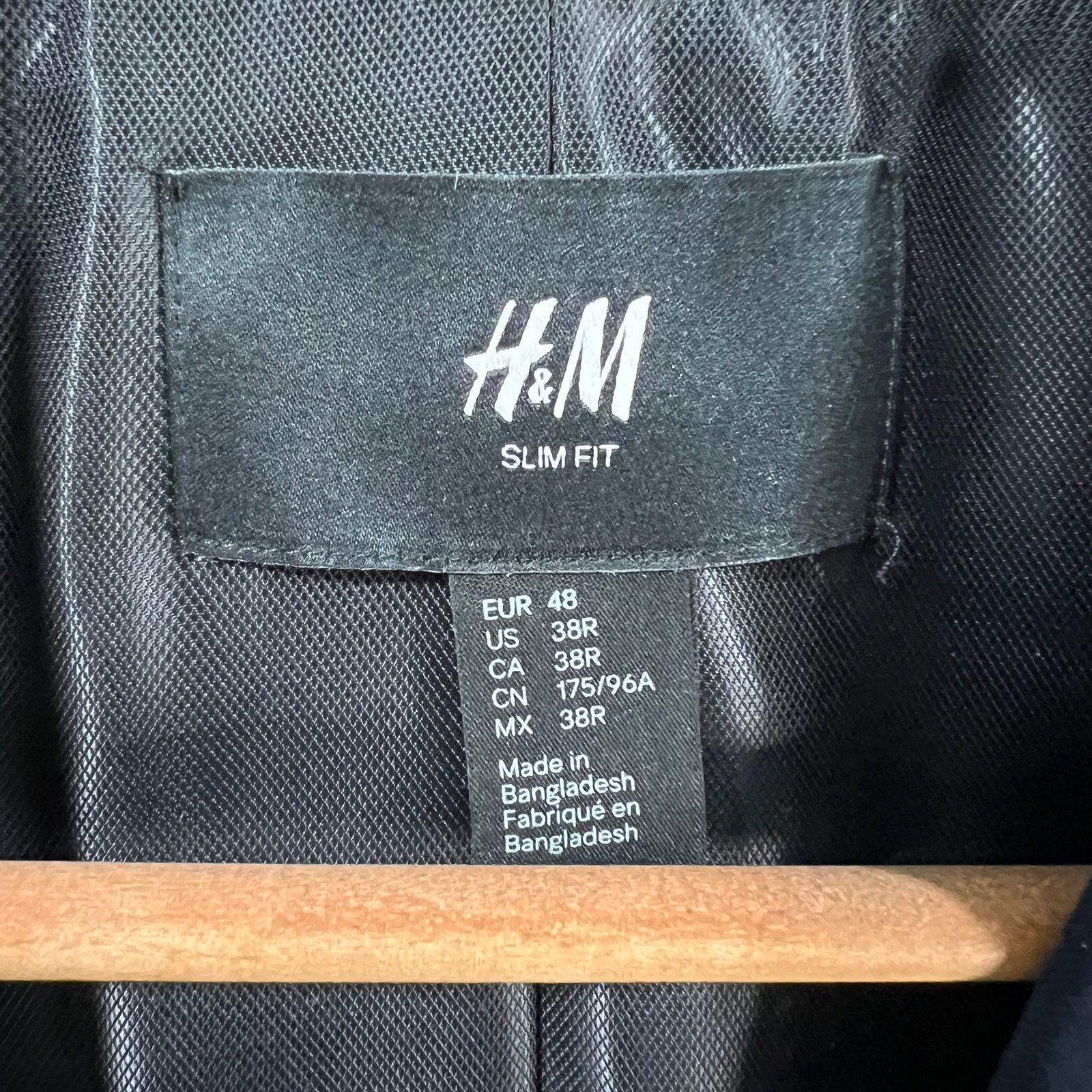 Other H&M Mens Slim Fit Suit Navy Size38R Size 38R - 3 Thumbnail