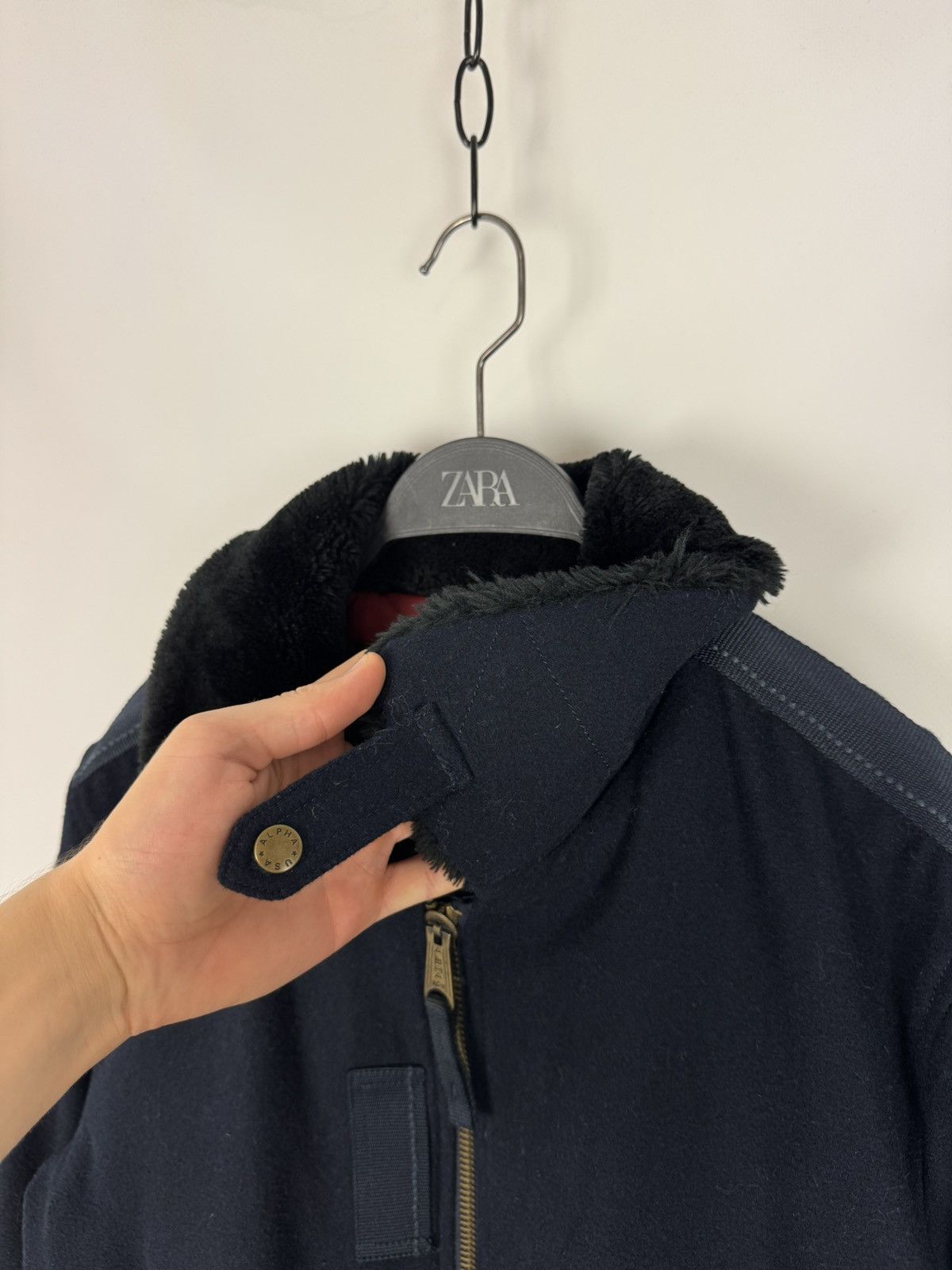 Alpha Industries Alpha Industries Wool Winter Navy Bomber Size US M / EU 48-50 / 2 - 14 Thumbnail