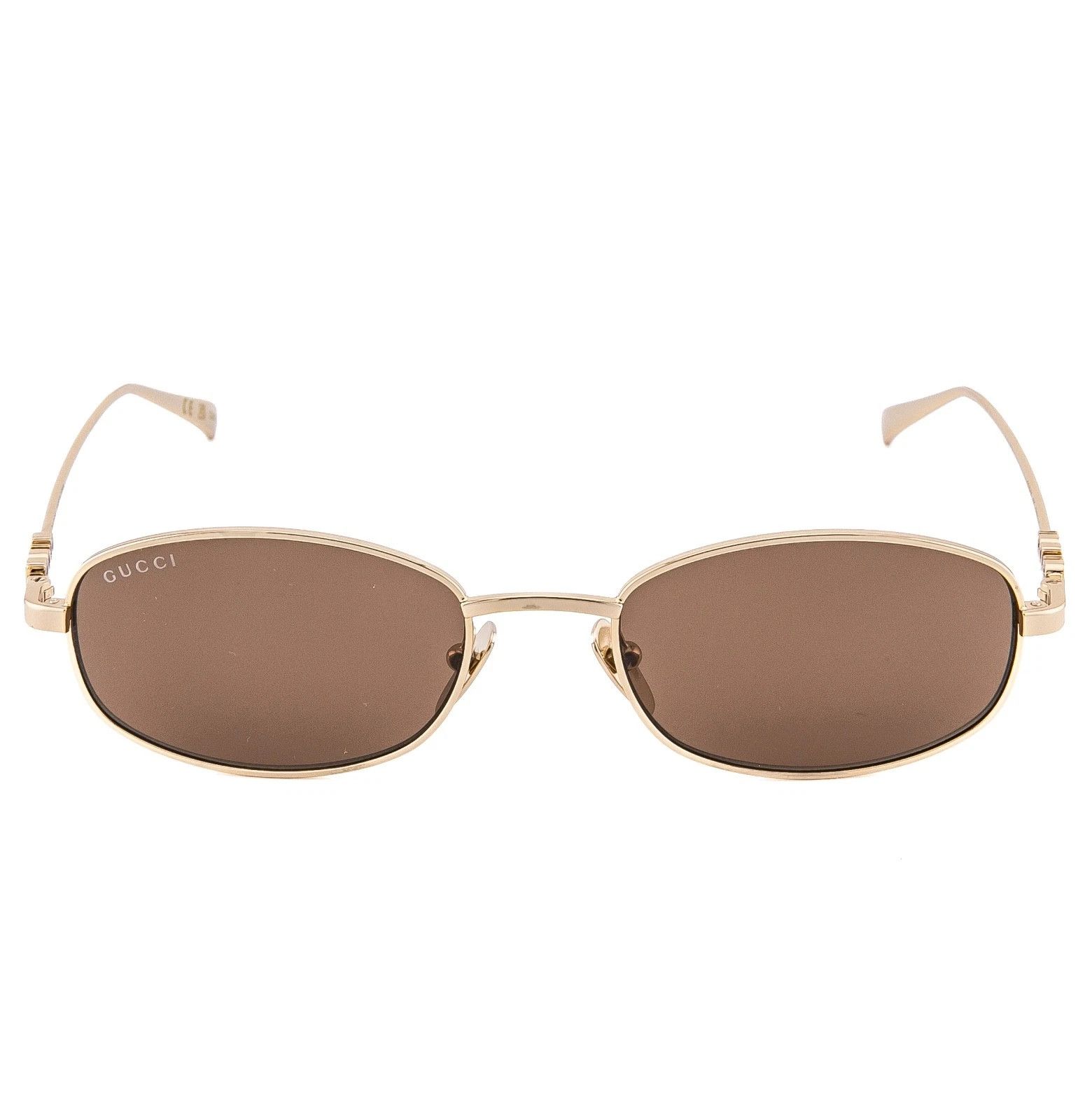 Gucci GUCCI GG1940S 1940 Gold Brown 002 Oval Narrow Sunglasses Size ONE SIZE - 5 Thumbnail
