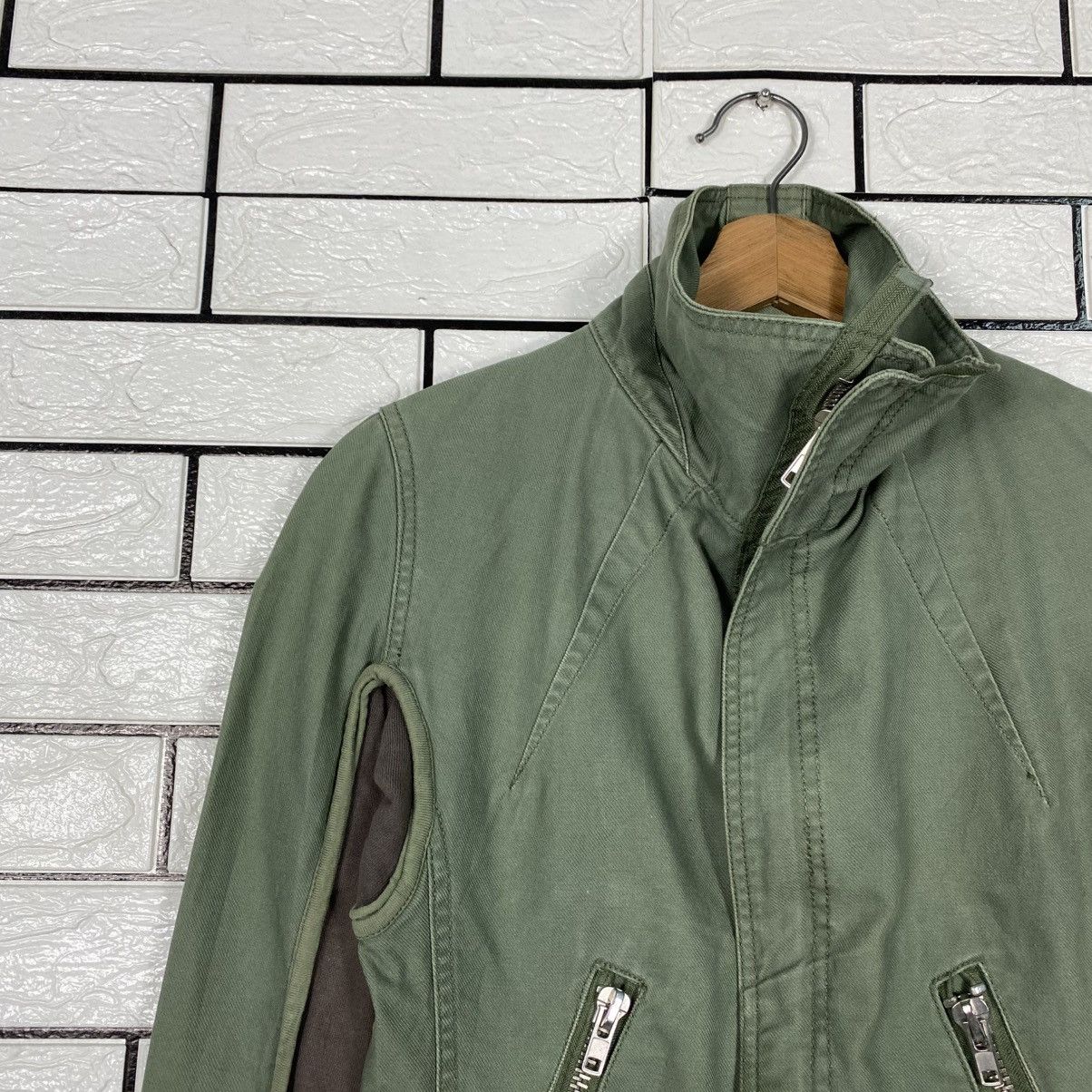 Japanese Brand 📌Vintage Cropped Biker Jacket Parachute Military Style Size M / US 6-8 / IT 42-44 - 8 Thumbnail