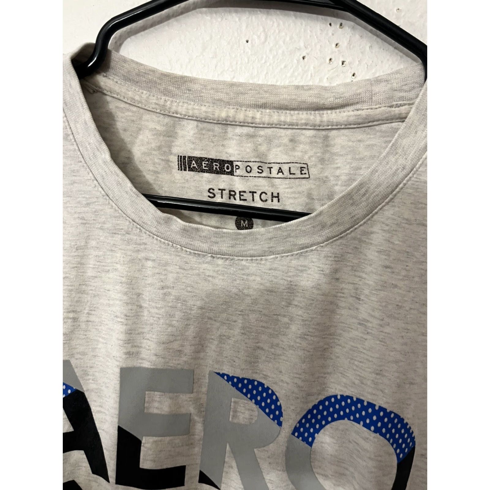 Vintage Aéropostale Men's Short Sleeve T-Shirt Medium Polka Dot Graphic Beige USA Size US M / EU 48-50 / 2 - 4 Thumbnail
